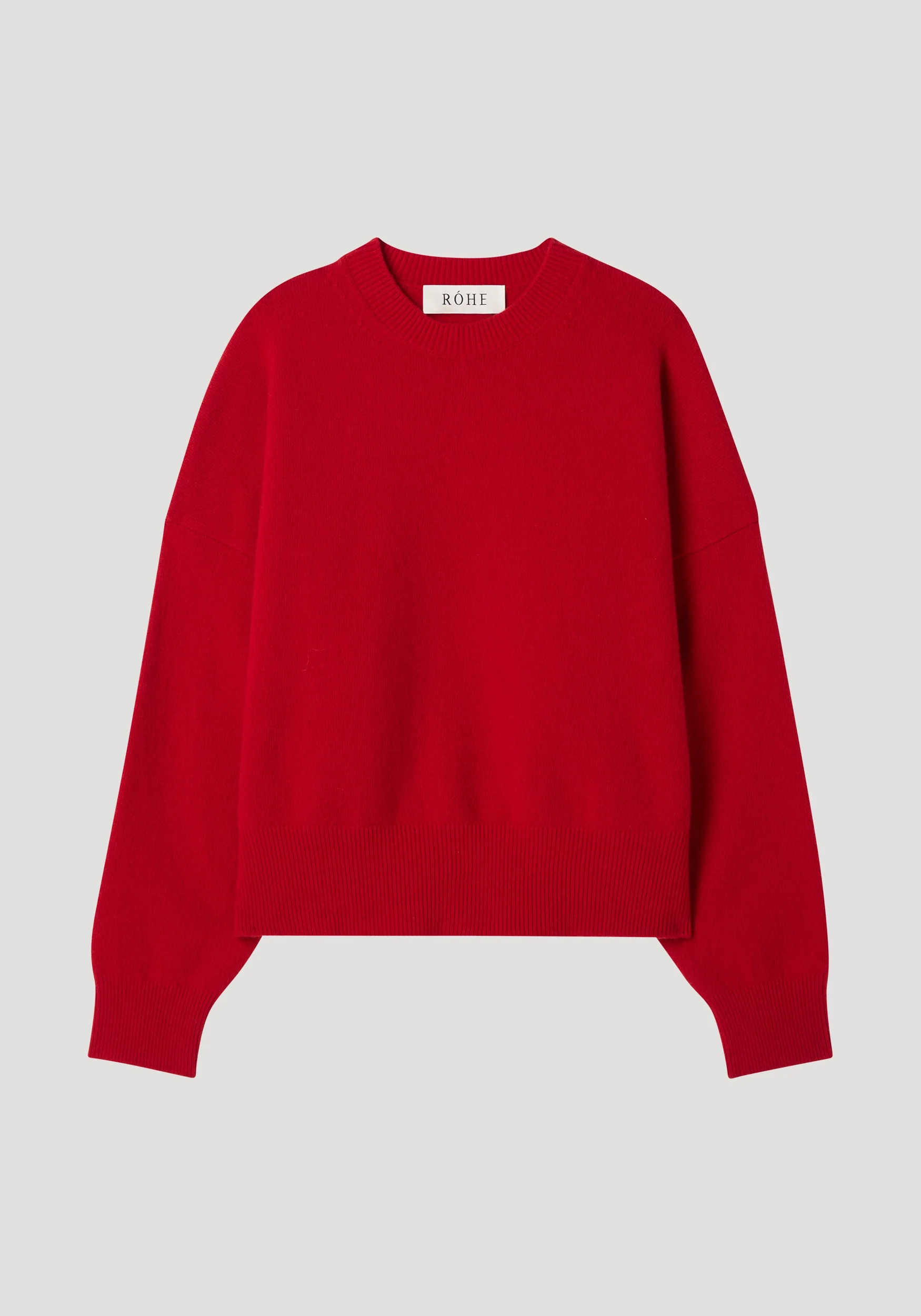 Boiled wool crewneck | rosso - Image 6
