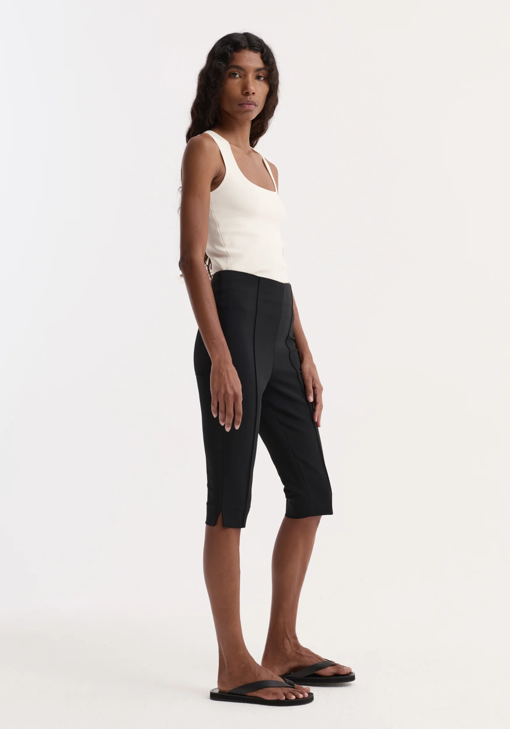 Bustier shaped knitted top | off white - Image 4