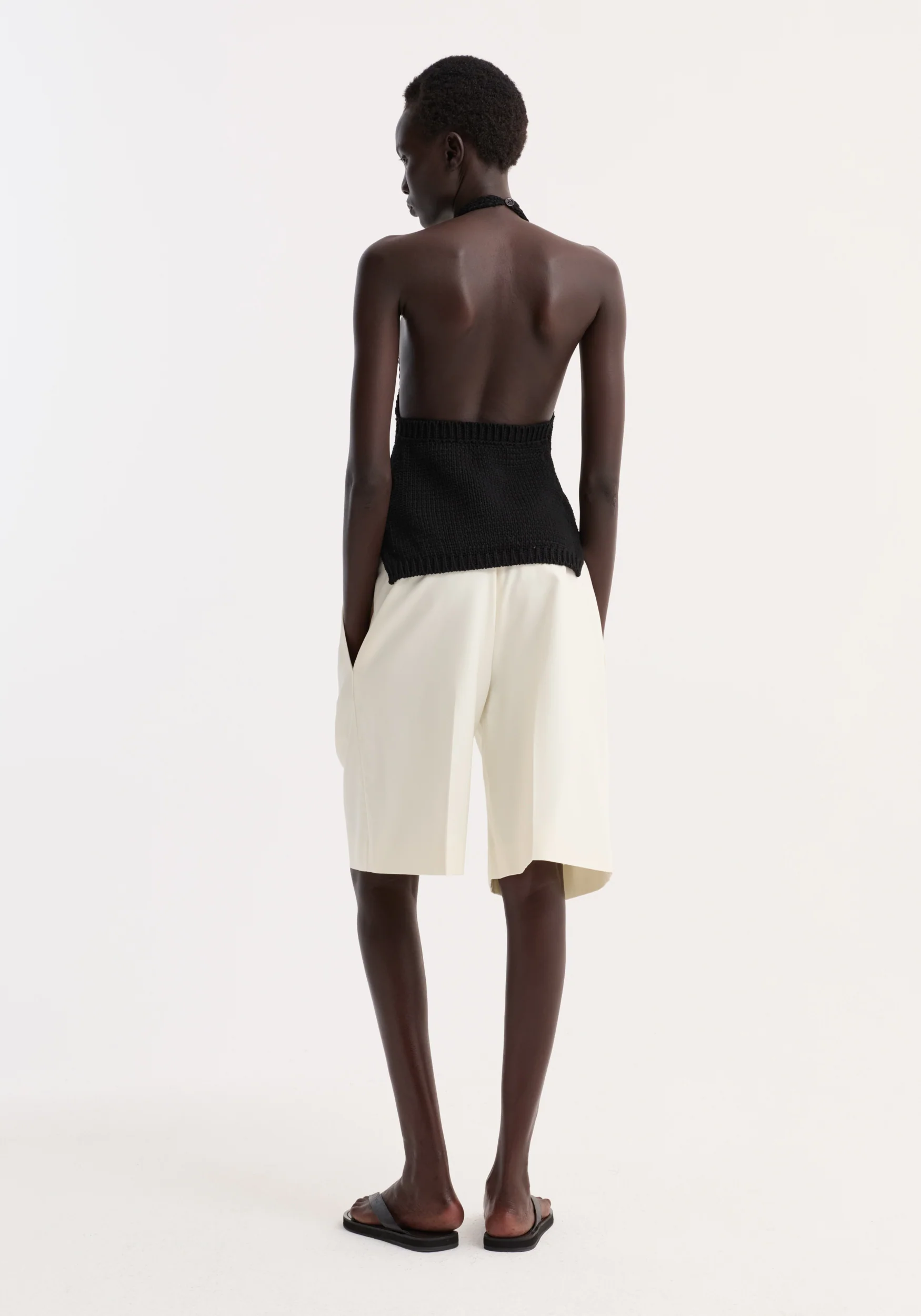 Chunky knit halter top | black - Image 5