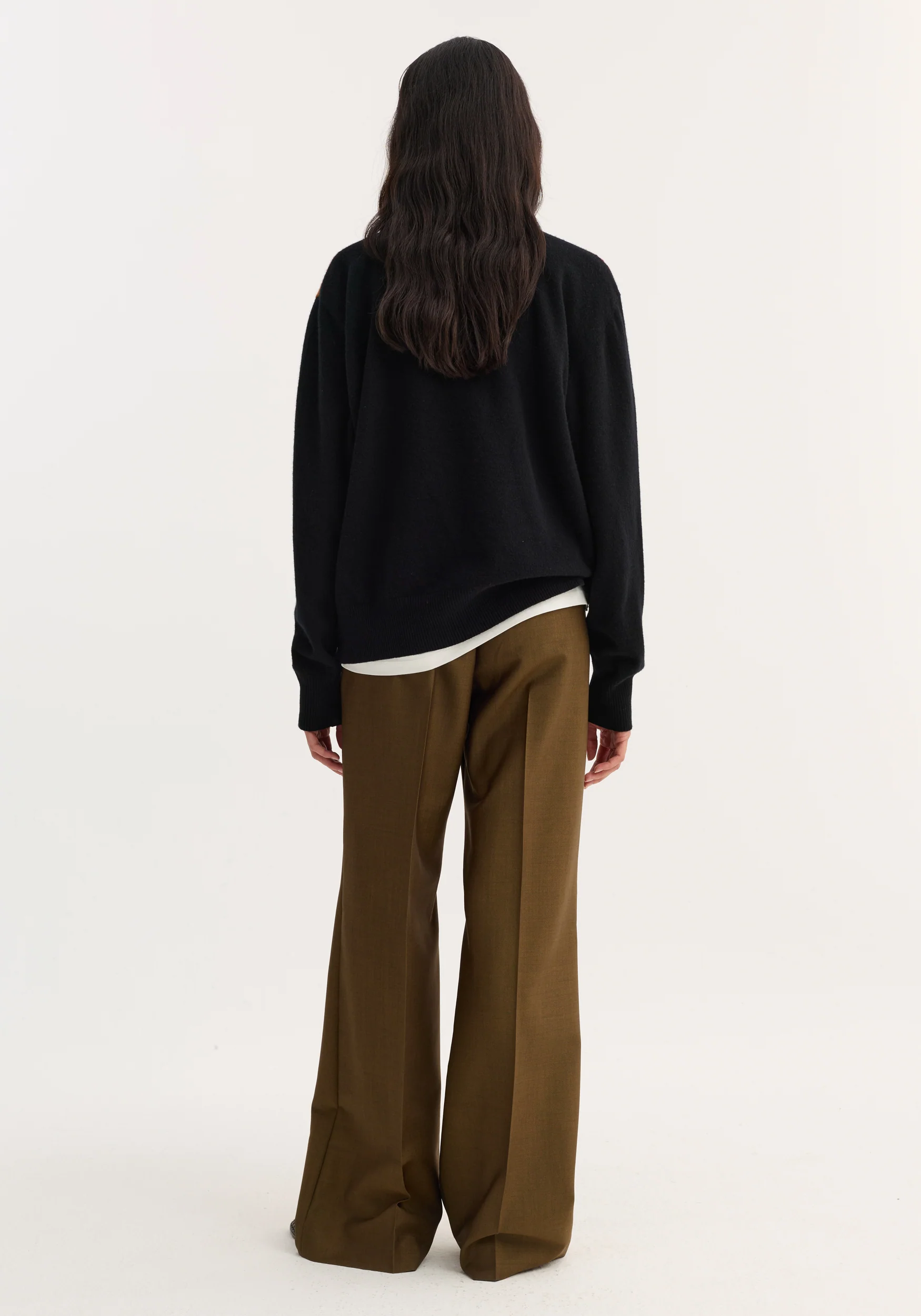 Compact knitted check polo | black rust check - Image 5