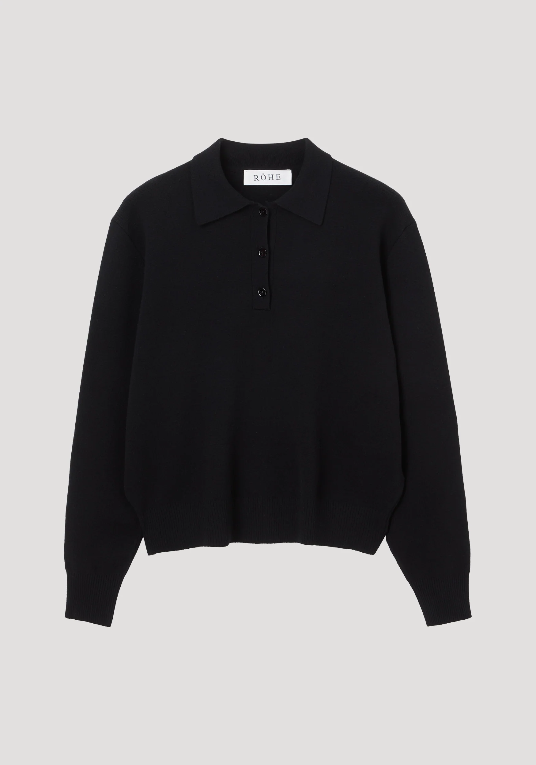 Compact knitted polo | black - Image 6