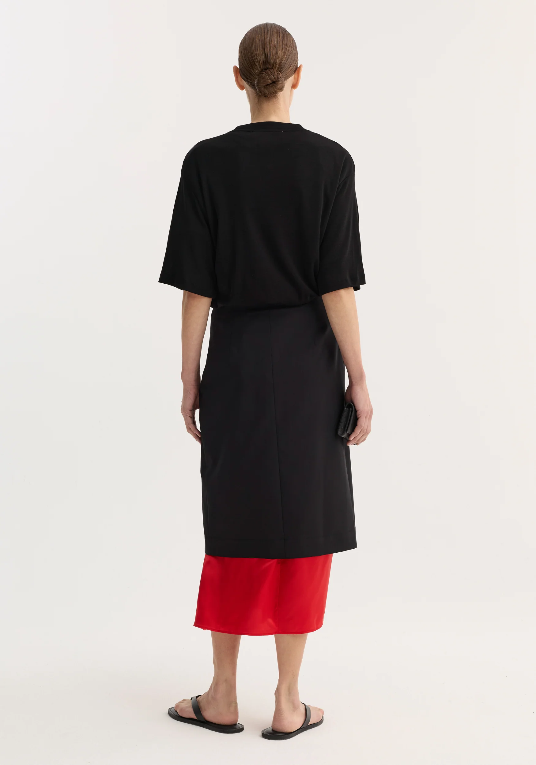 Contrast upside-down skirt | black - Image 3
