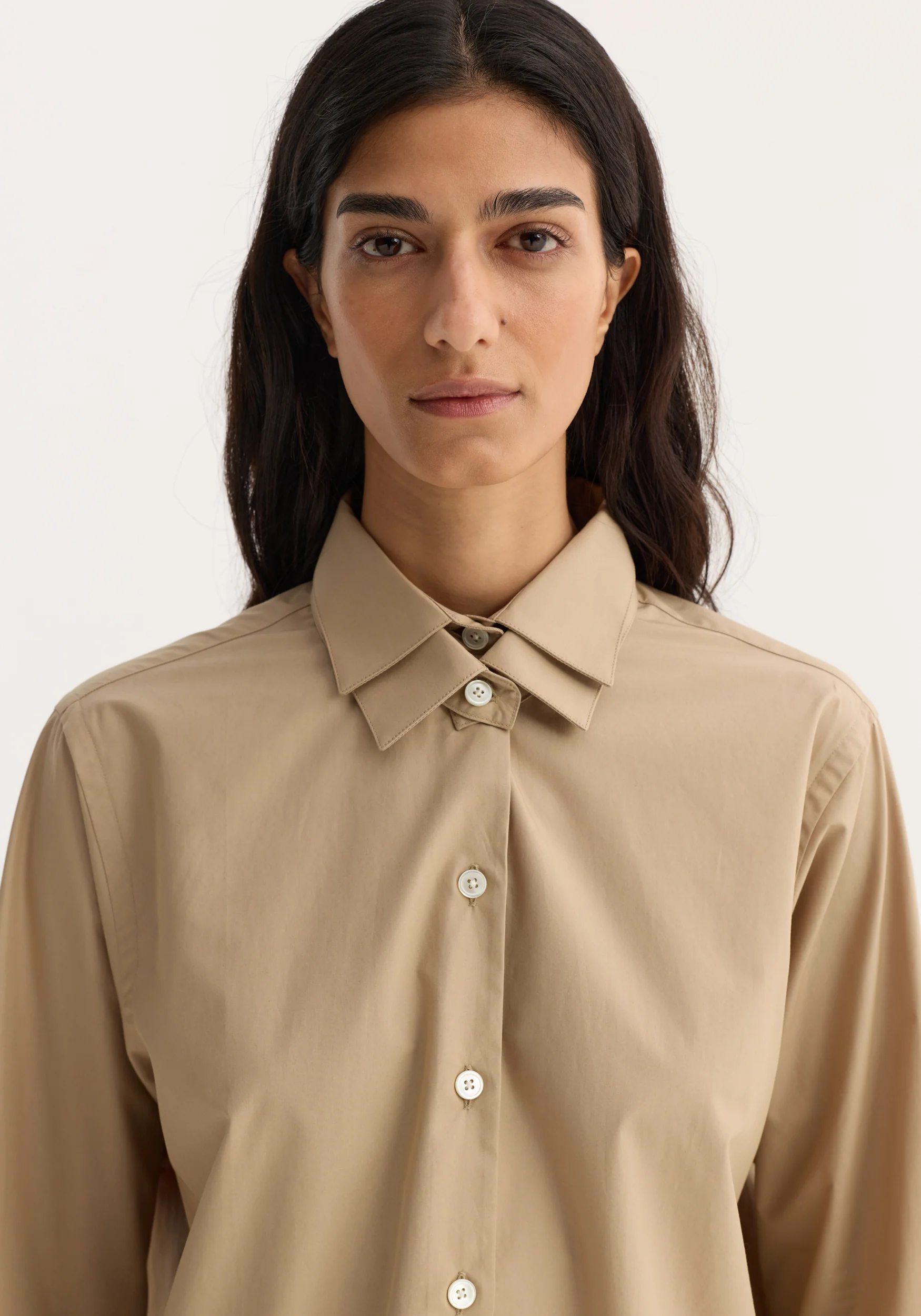 Double collar shirt | wheat - Image 3