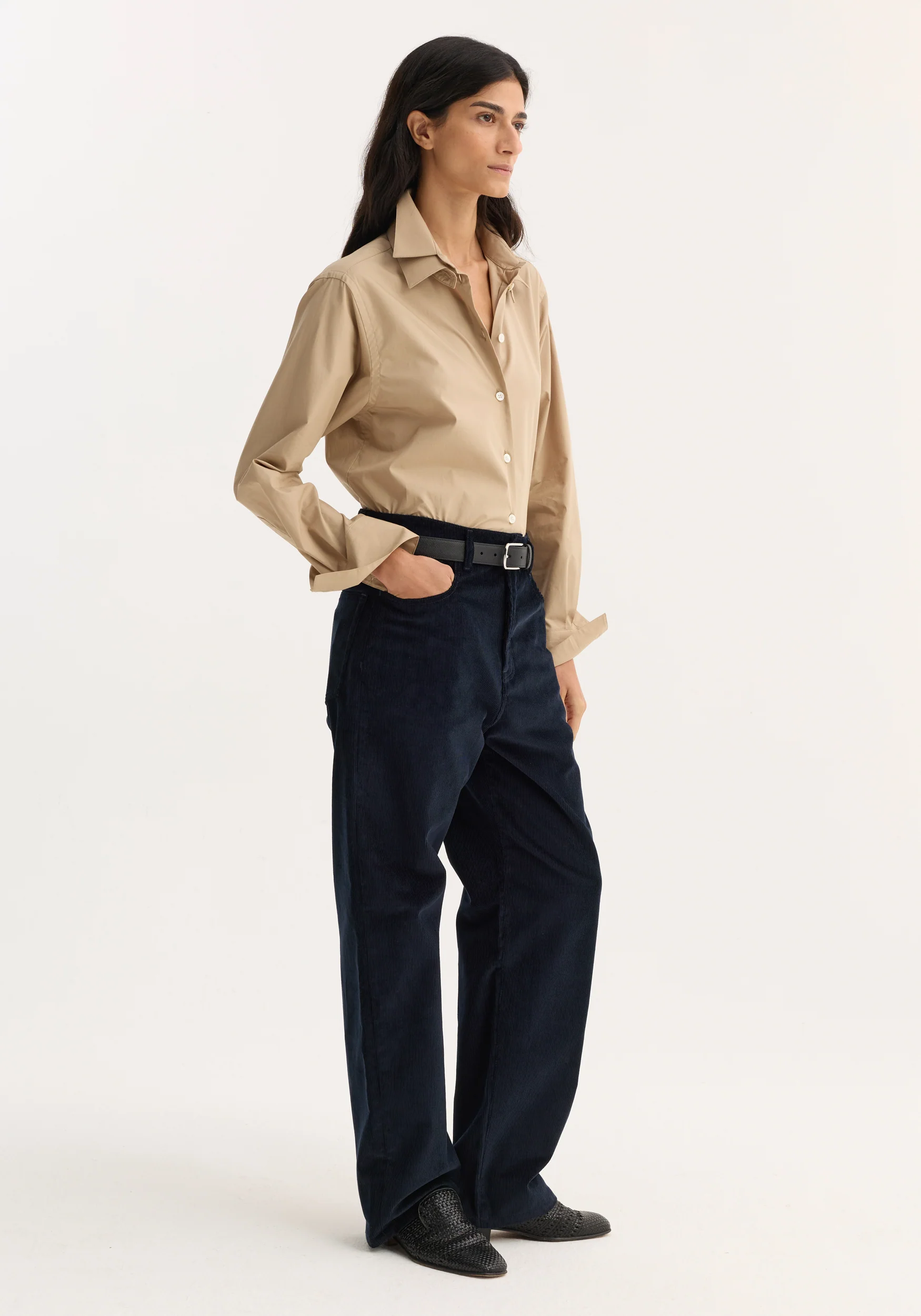 Double collar shirt | wheat - Image 5
