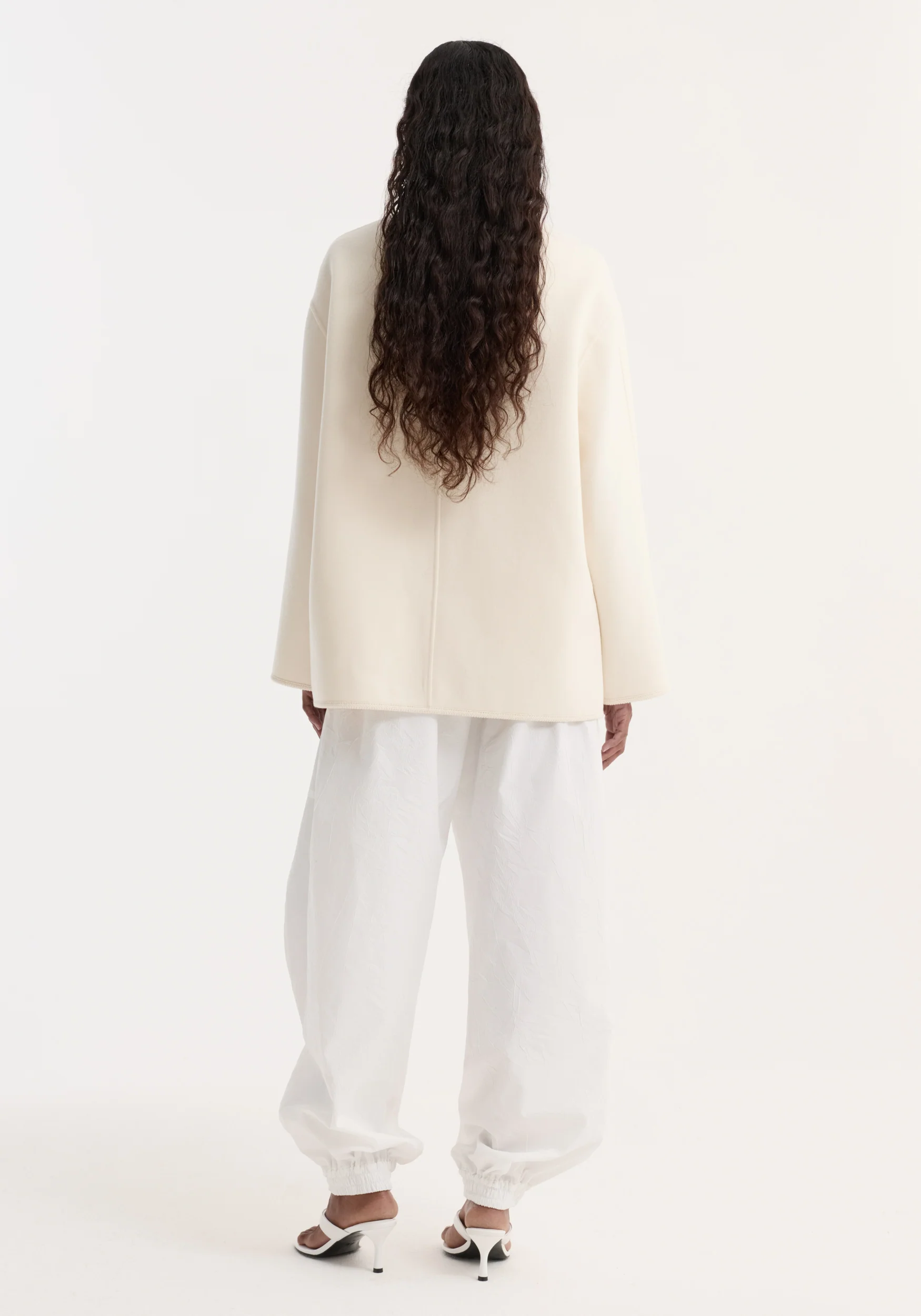 Double-faced wool pankou jacket | off white - Image 5