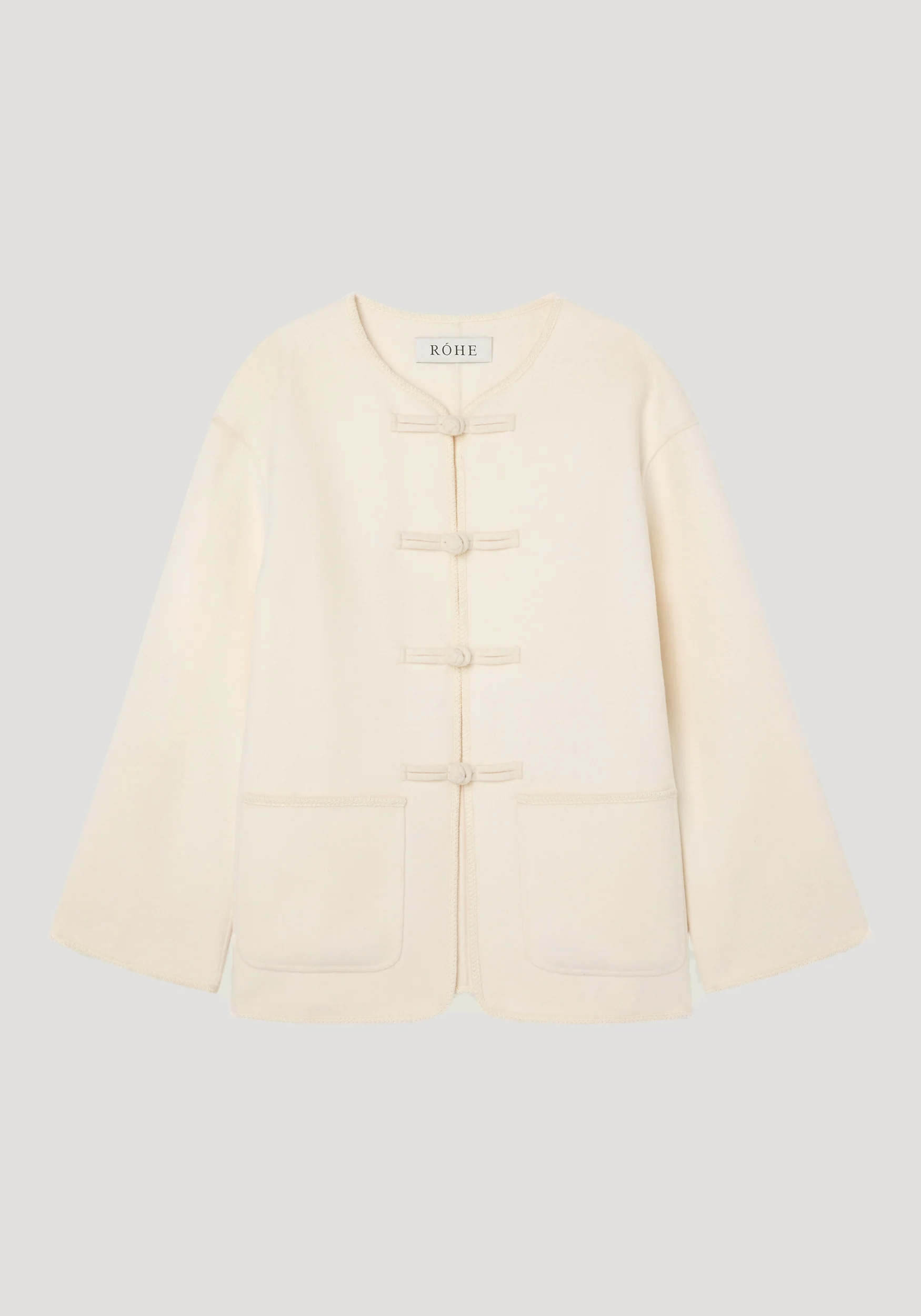 Double-faced wool pankou jacket | off white - Image 6