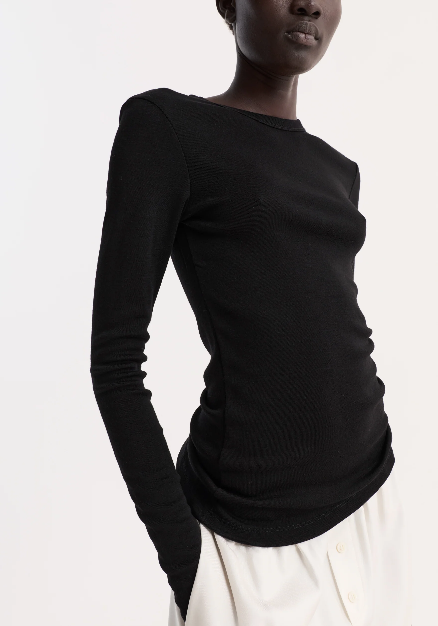 Fine merino long sleeve | black - Image 3