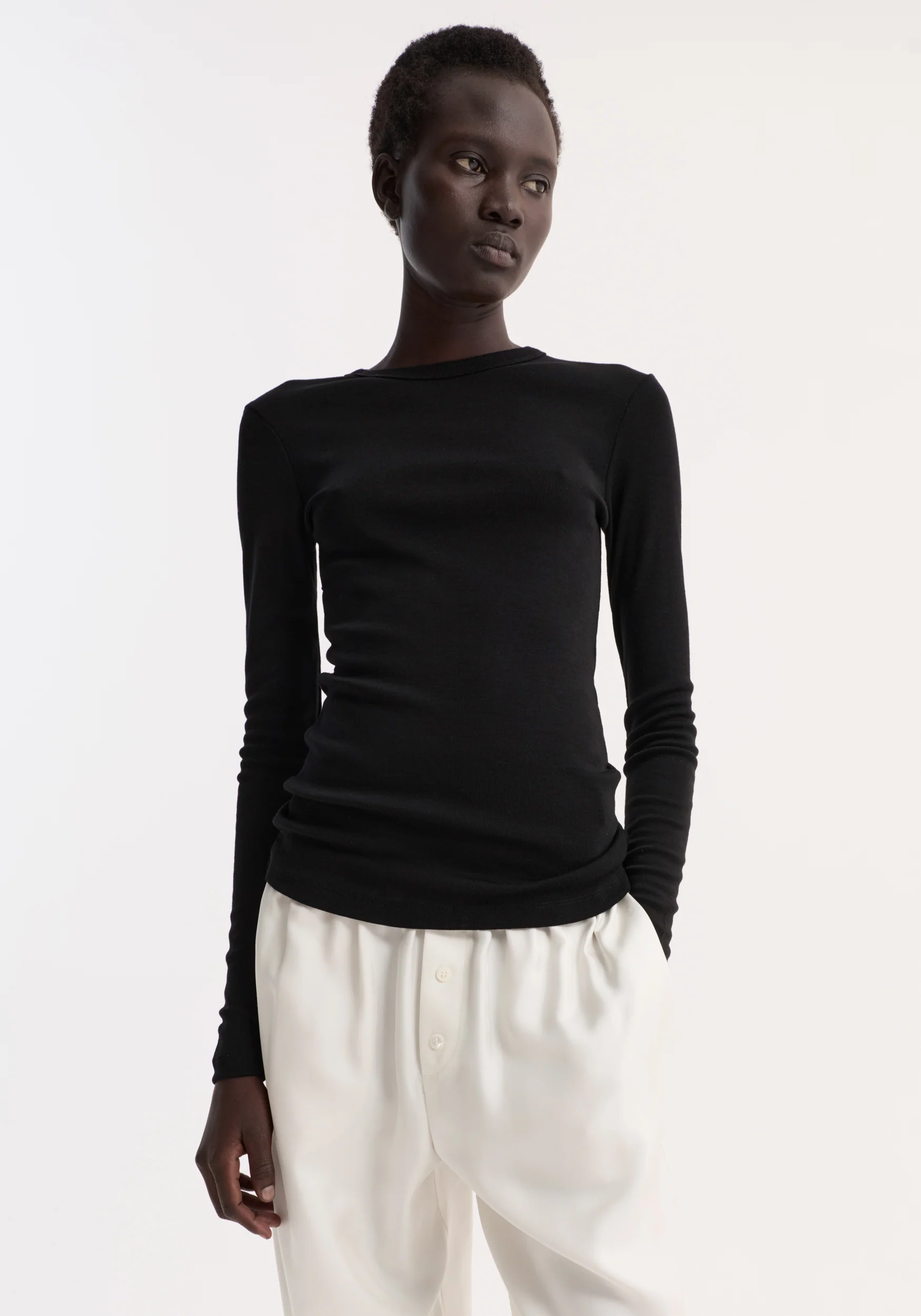 Fine merino long sleeve | black - Image 4