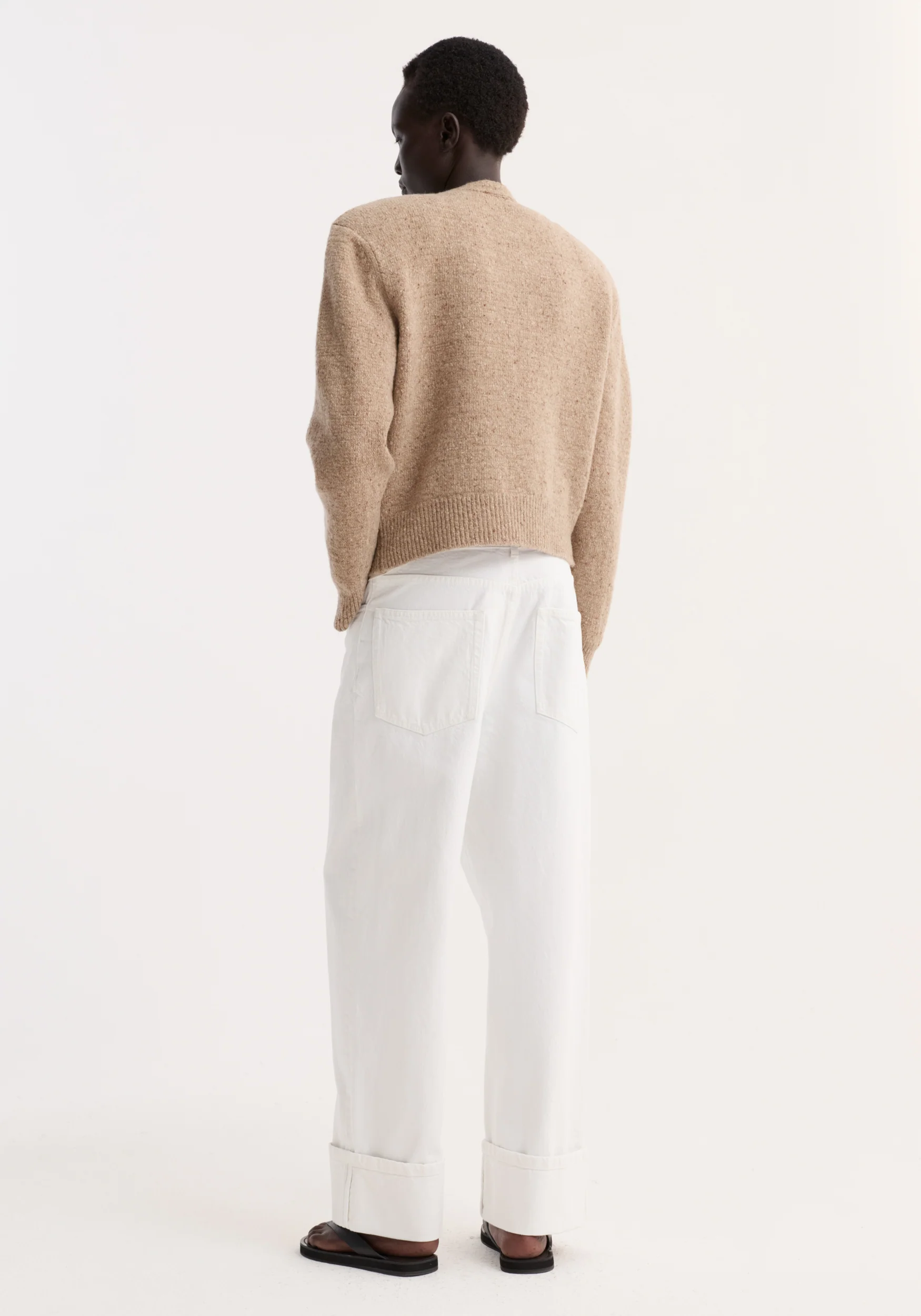 Fine merino tweed cardigan | oat melange - Image 5