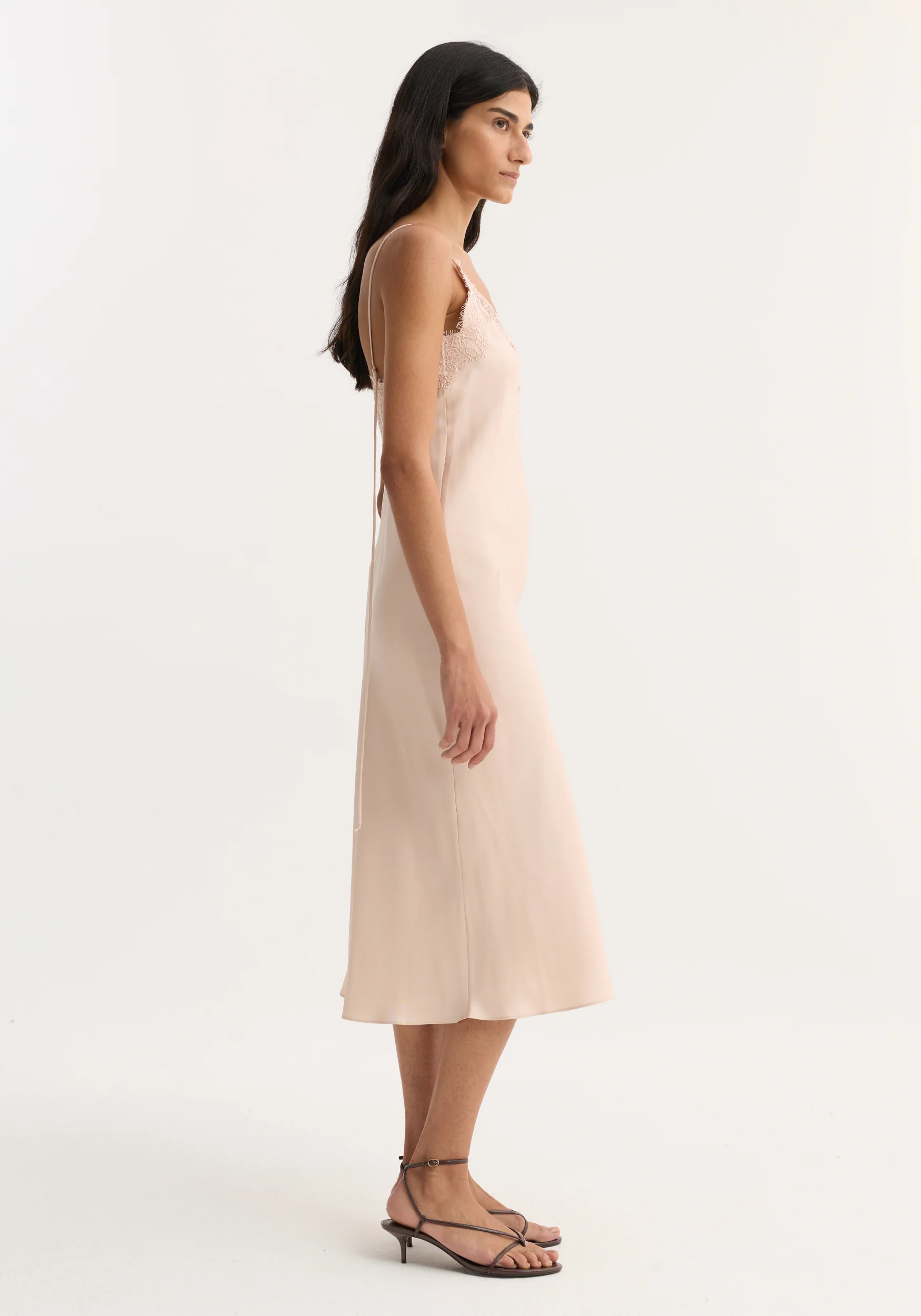 Lace slip dress | rose - Image 3