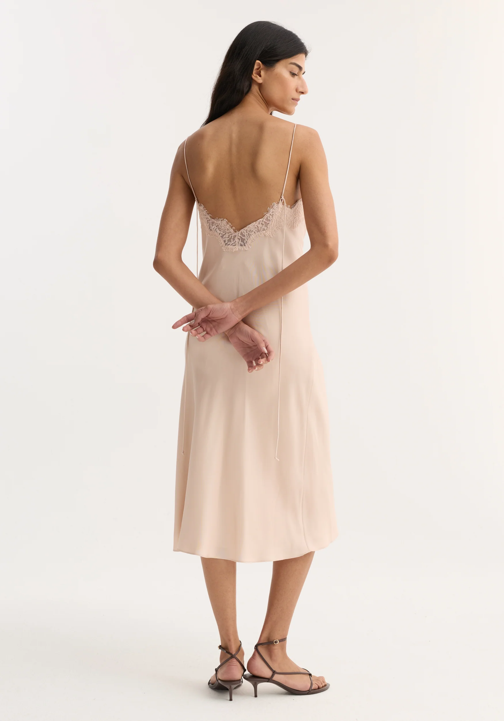 Lace slip dress | rose - Image 4