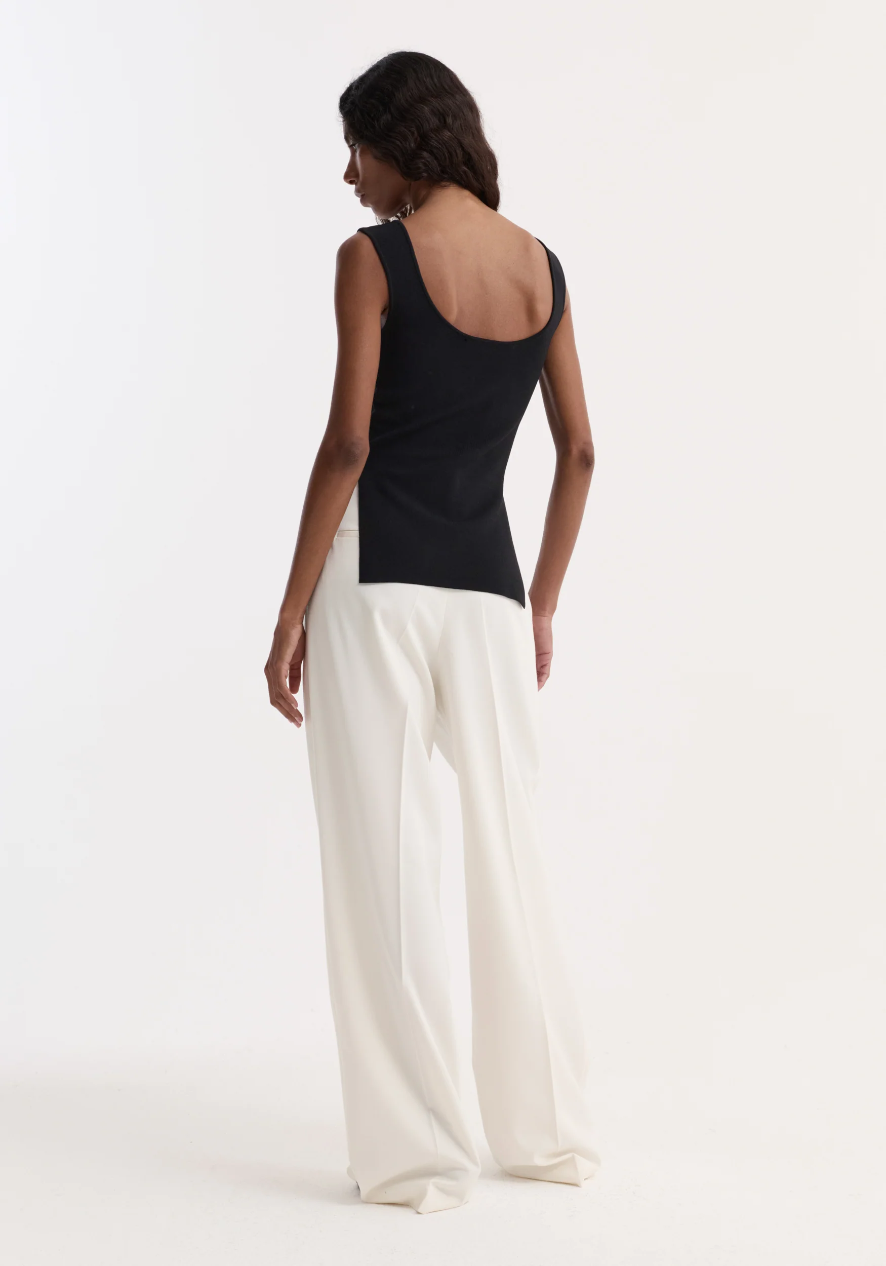 Long knitted bustier top | black - Image 5