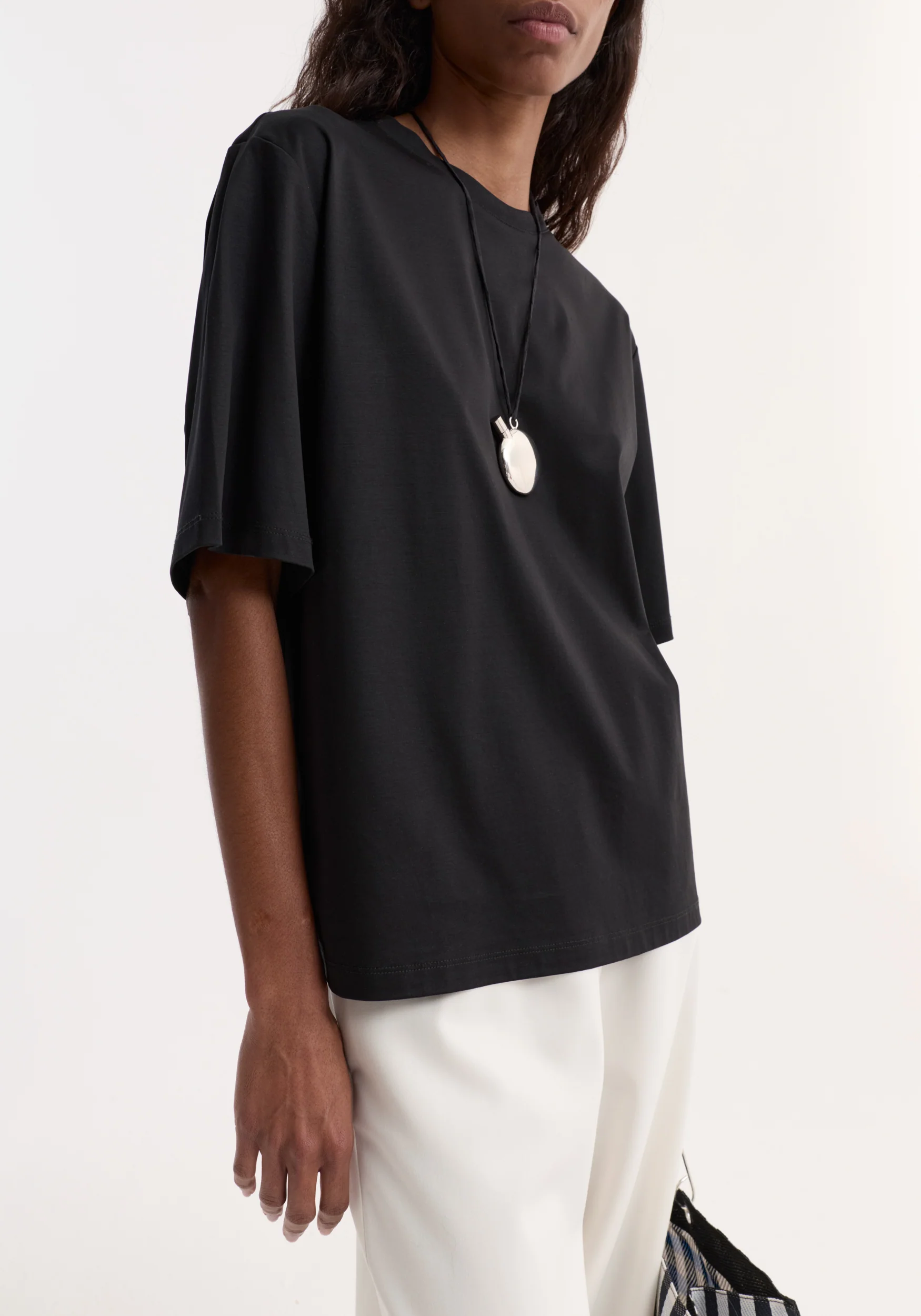 Oversized cotton t-shirt | black - Image 4