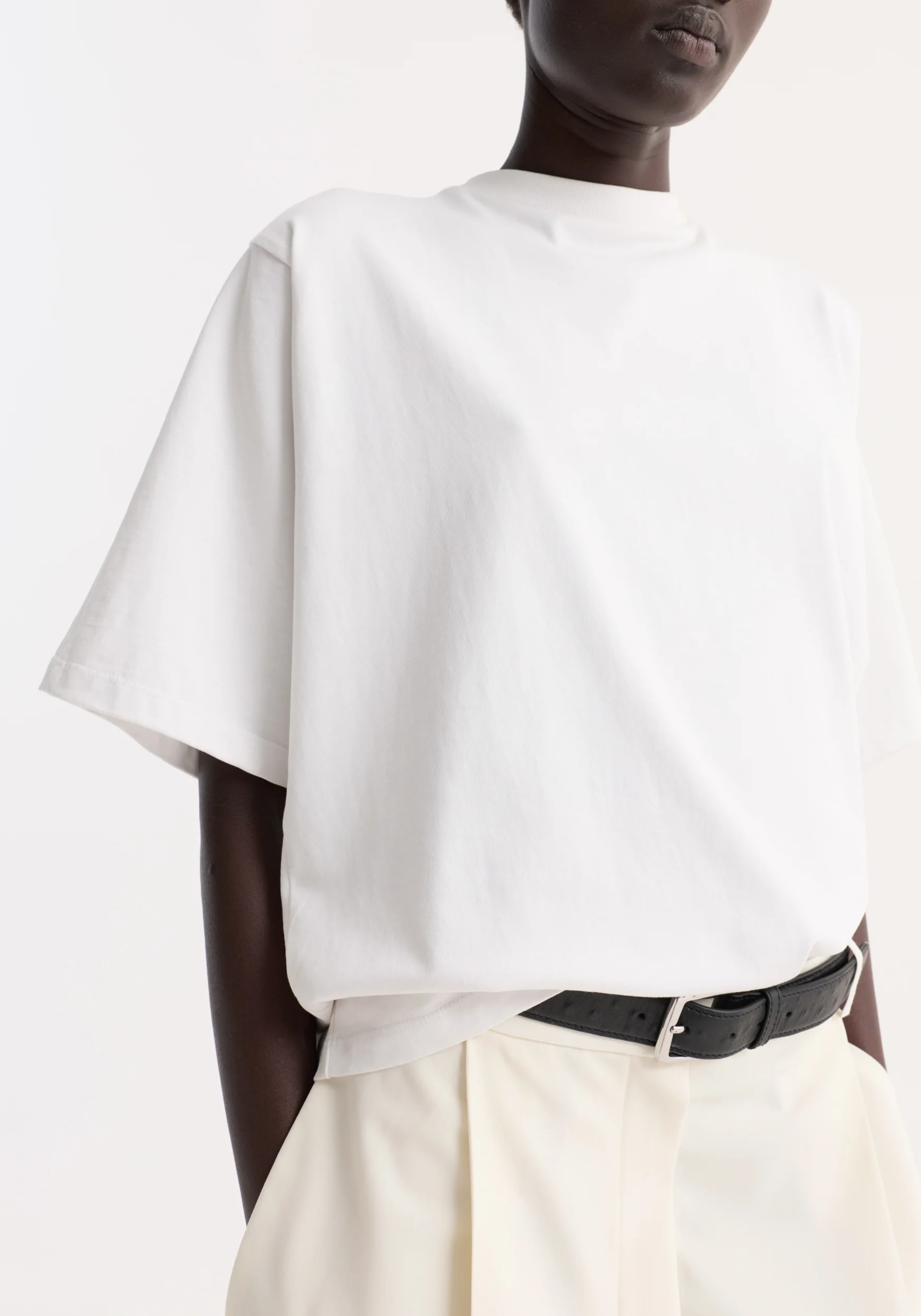 Oversized cotton t-shirt | optic white - Image 4