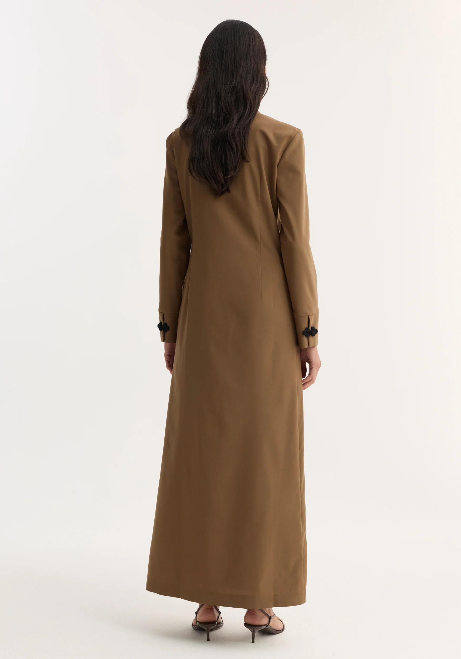 Pankou closure dress | mocha - Image 4