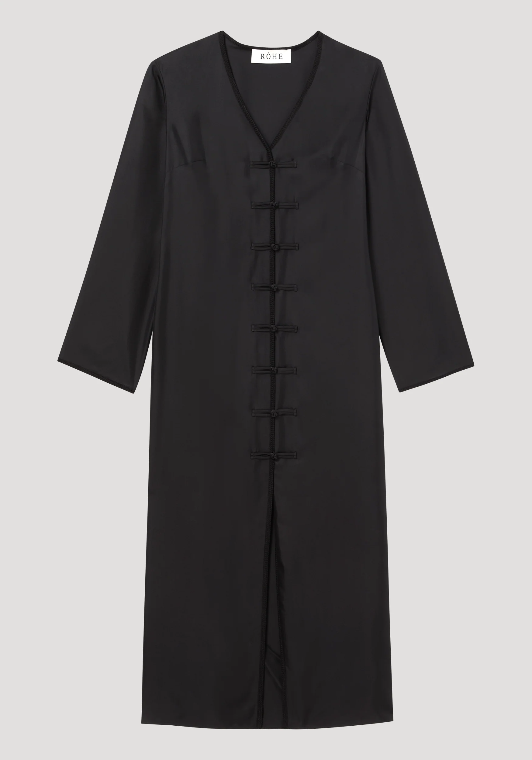Pankou closure silk dress | black - Image 6