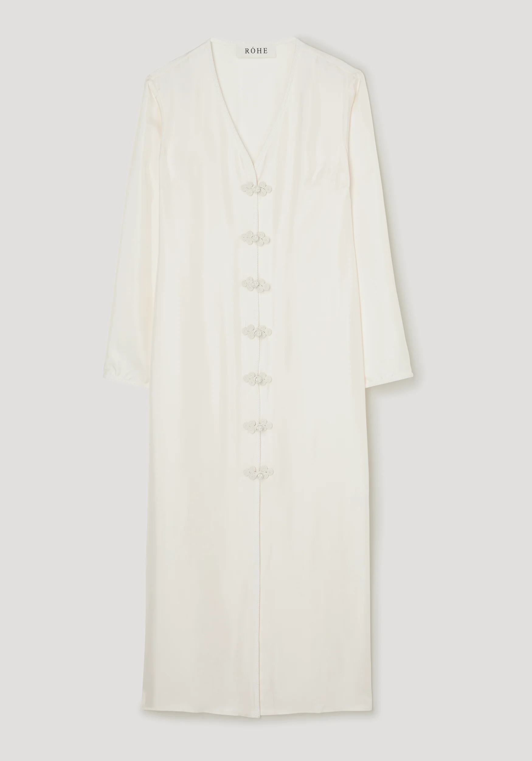 Pankou closure silk dress | cream - Image 6