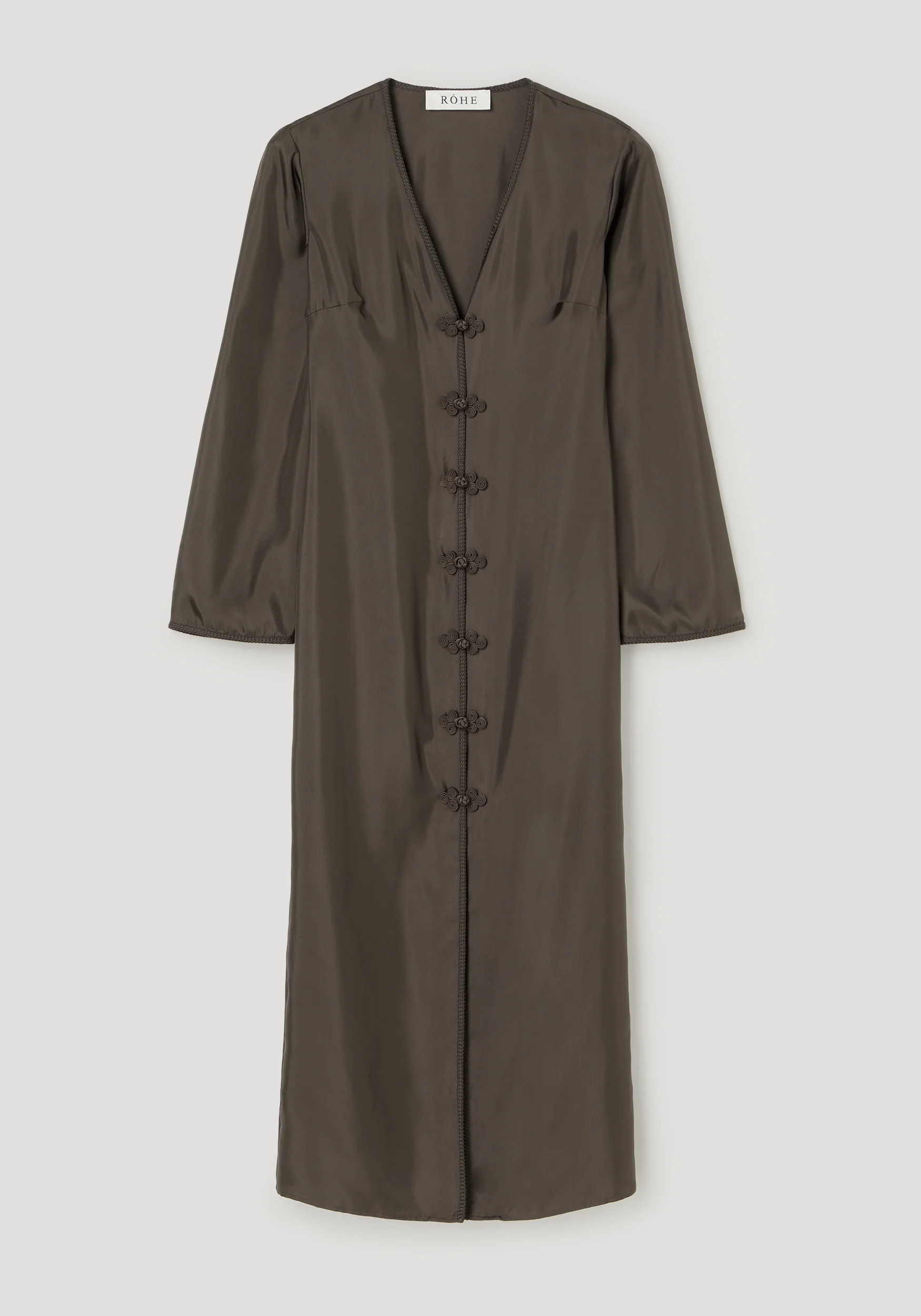 Pankou closure silk dress | earth - Image 6