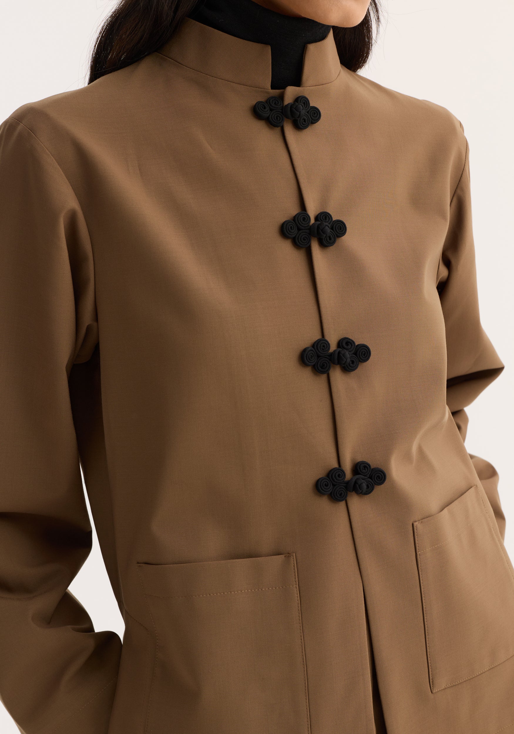 Pankou closure jacket | mocha - Image 3