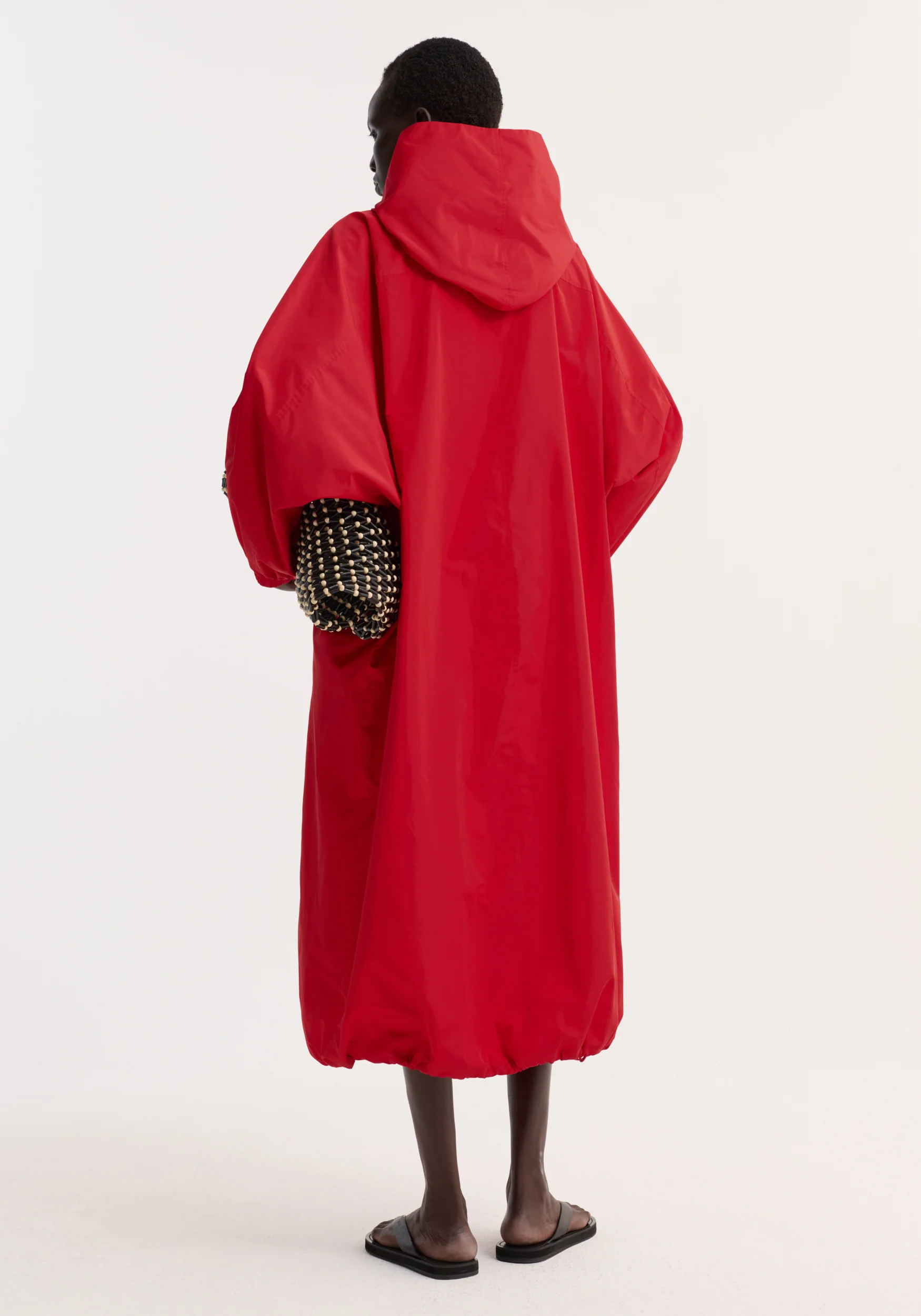 Parachute silk-blend coat | red - Image 5
