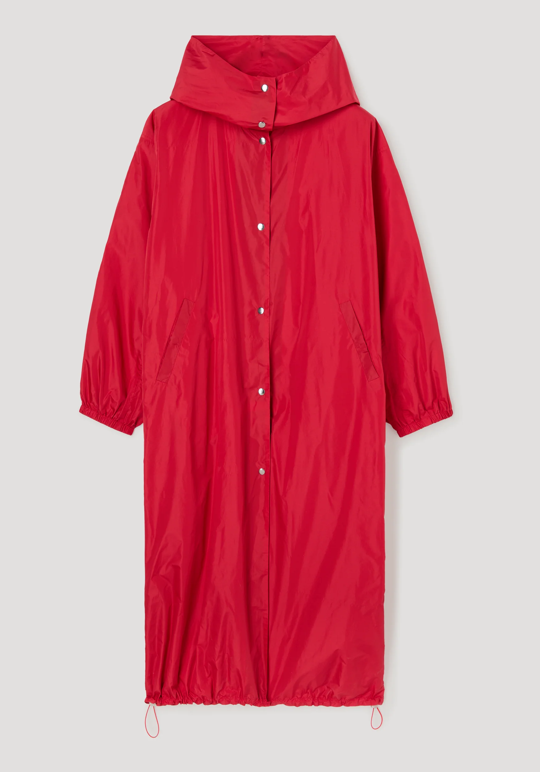 Parachute silk-blend coat | red - Image 6