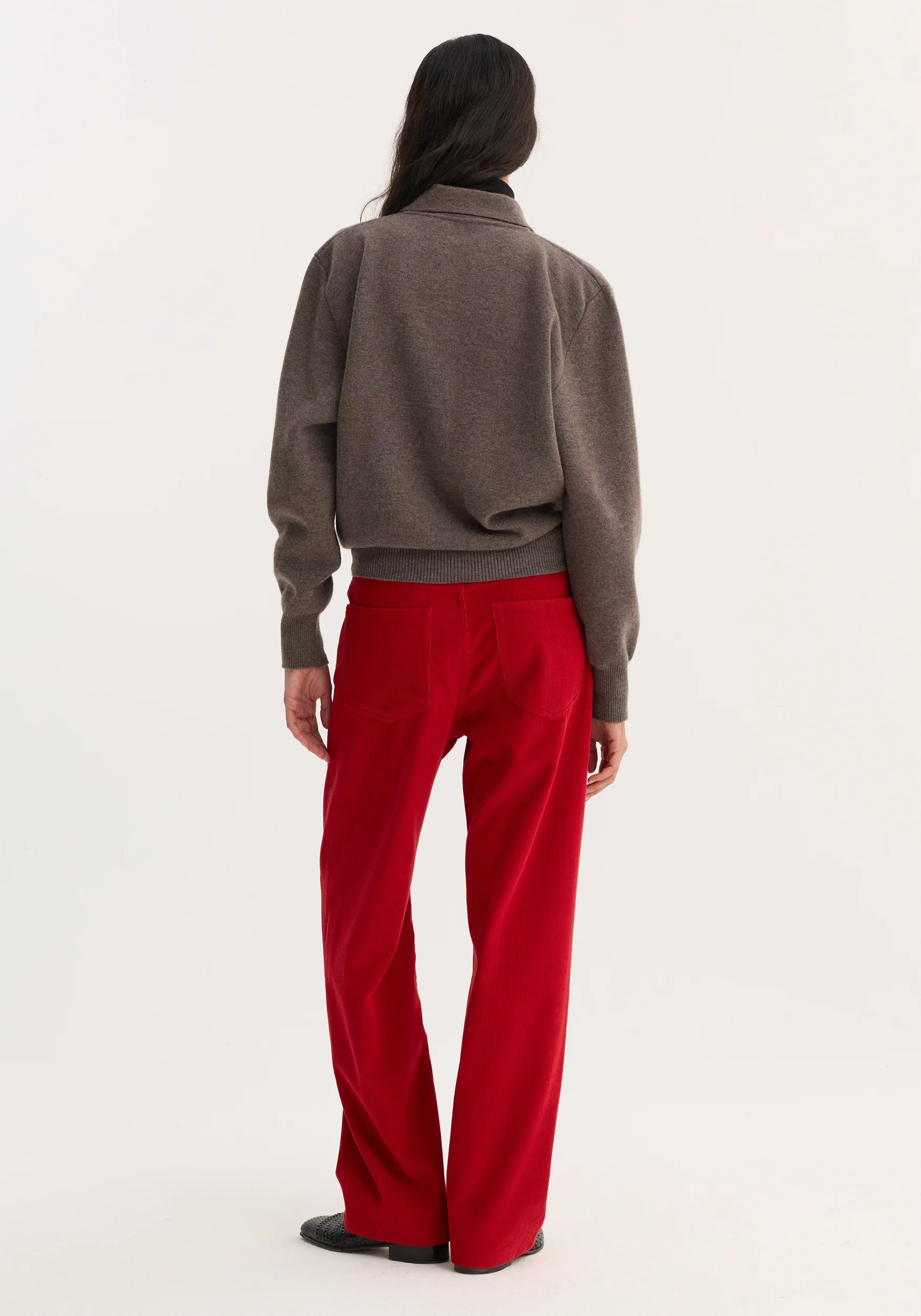 Relaxed corduroy trousers | rosso - Image 3