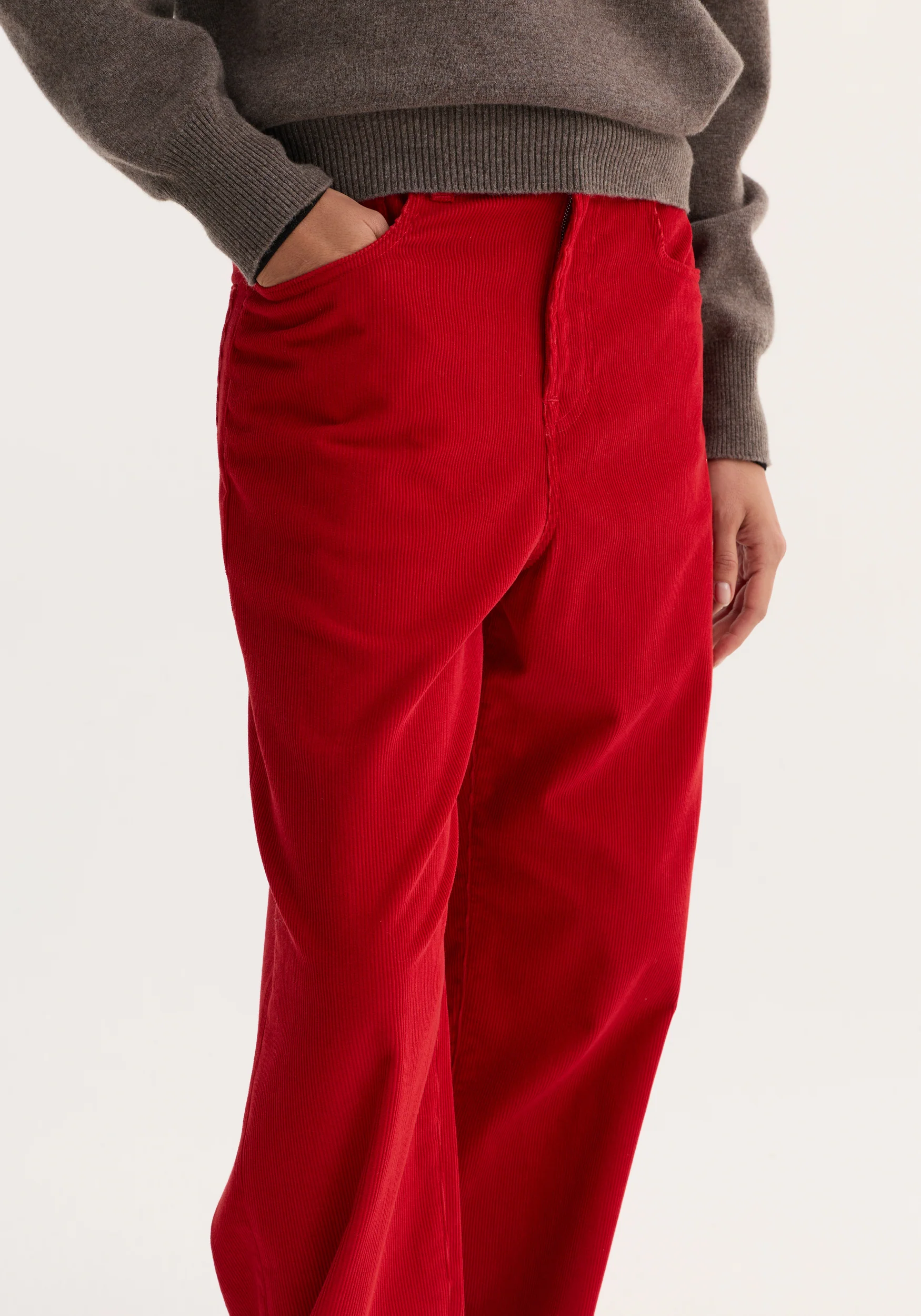 Relaxed corduroy trousers | rosso - Image 5