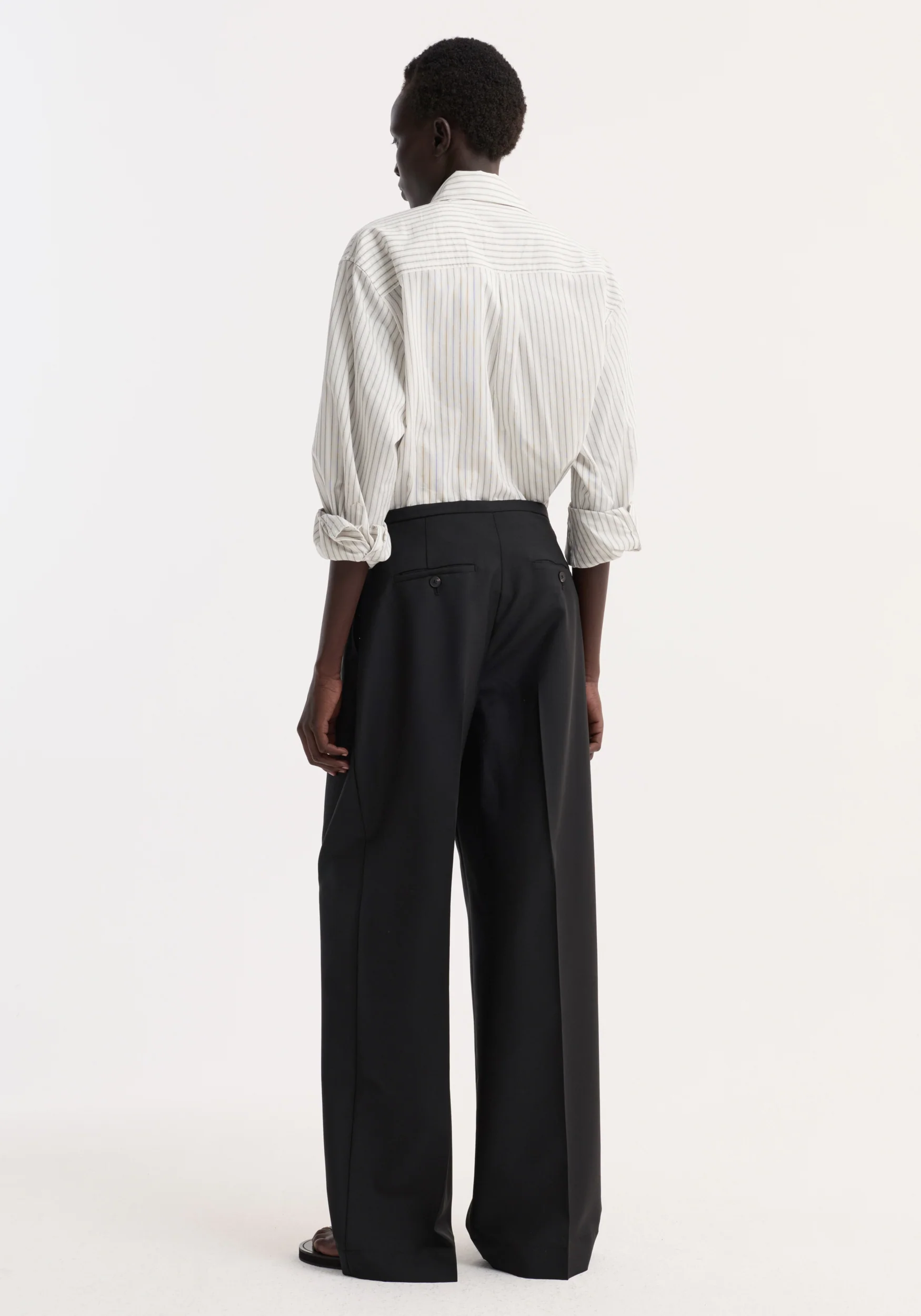 Relaxed drawstring trousers | black - Image 4