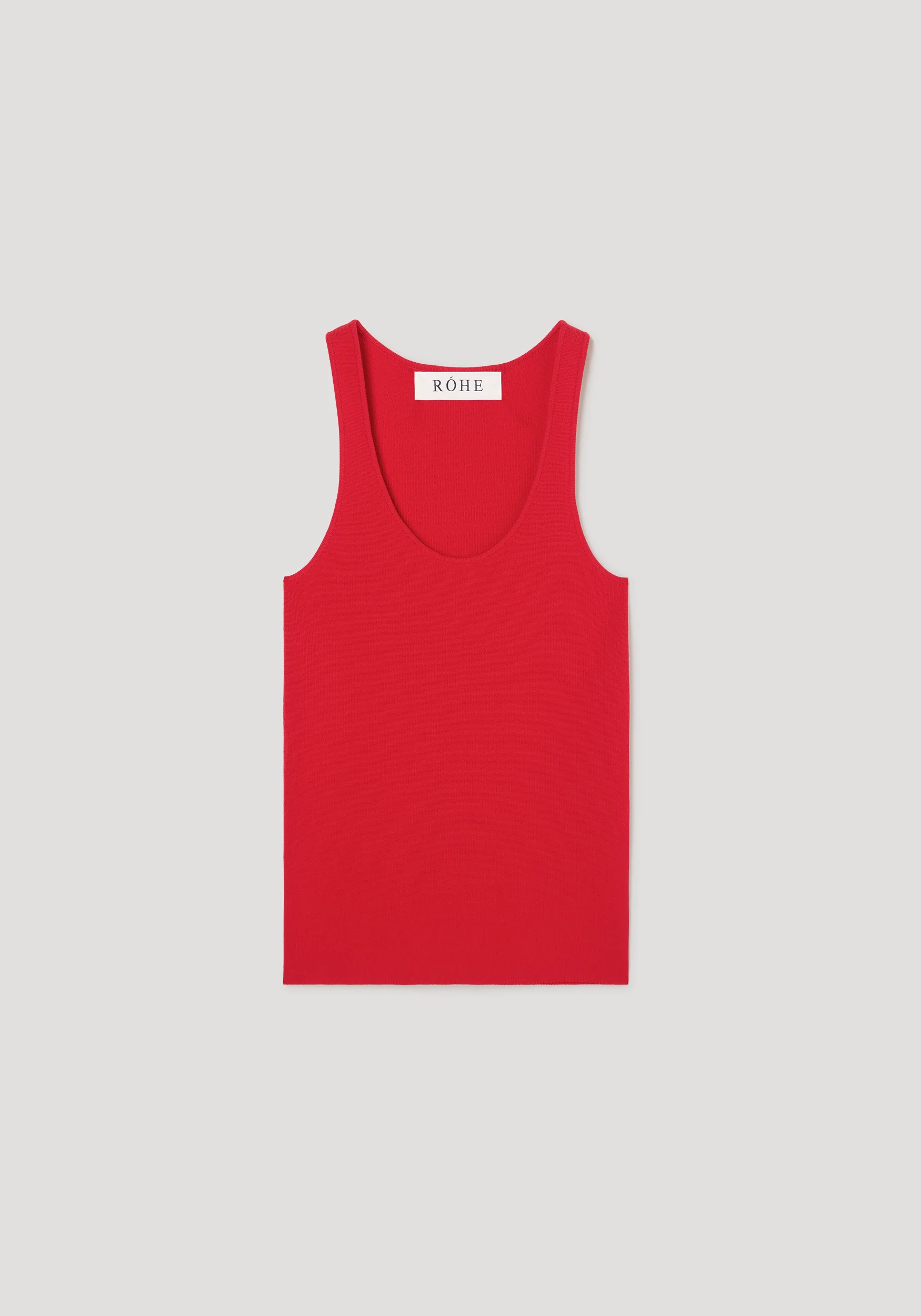 Scoop neck knitted top | red - Image 6