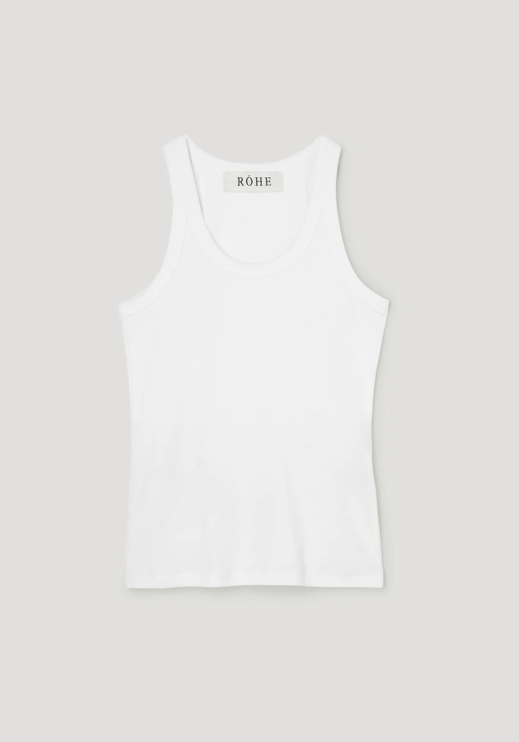 Scoop-neck rib top | optic white - Image 6