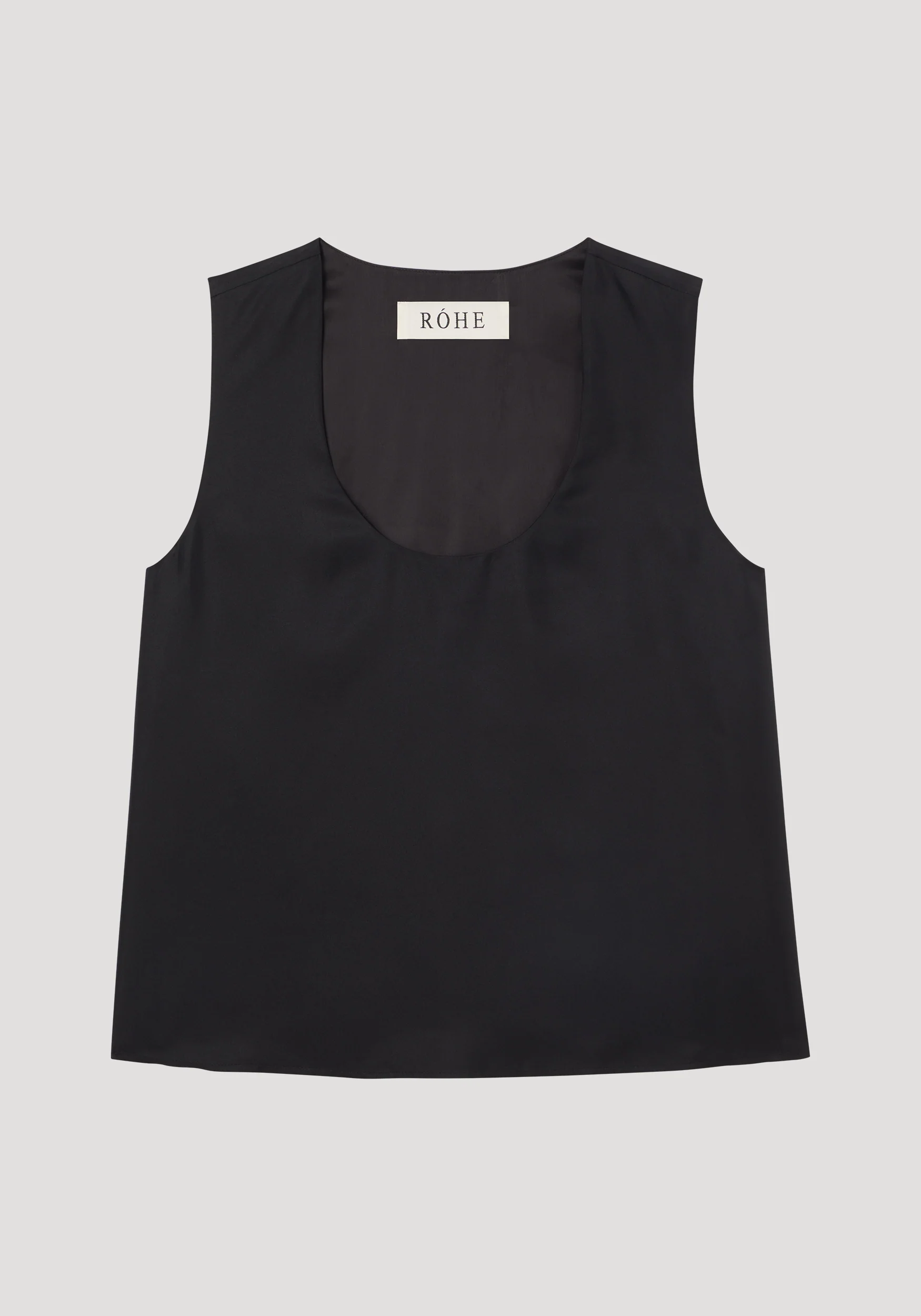 Scoop-neck silk top | black - Image 6
