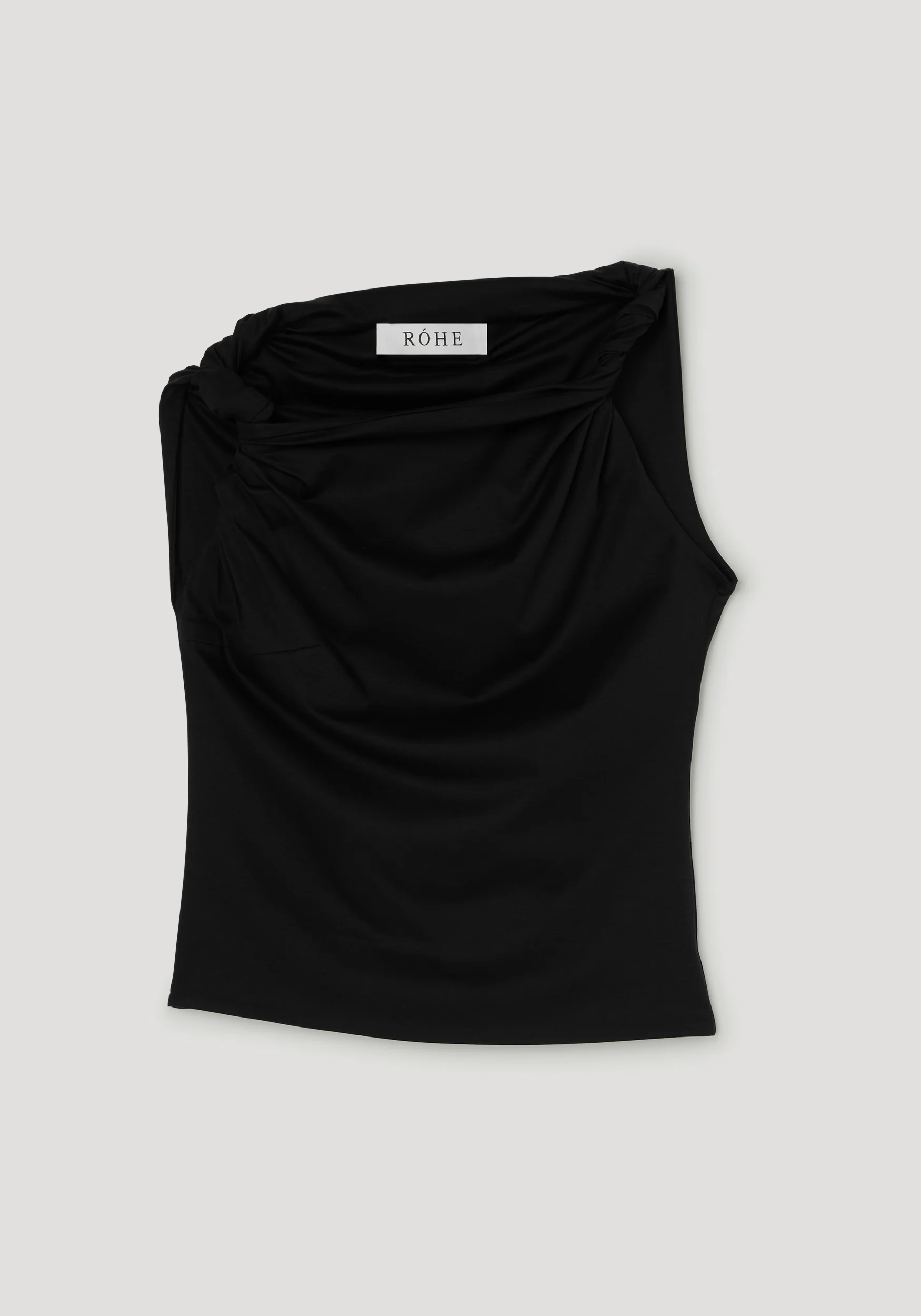 Sculptural cotton silk top | black - Image 5