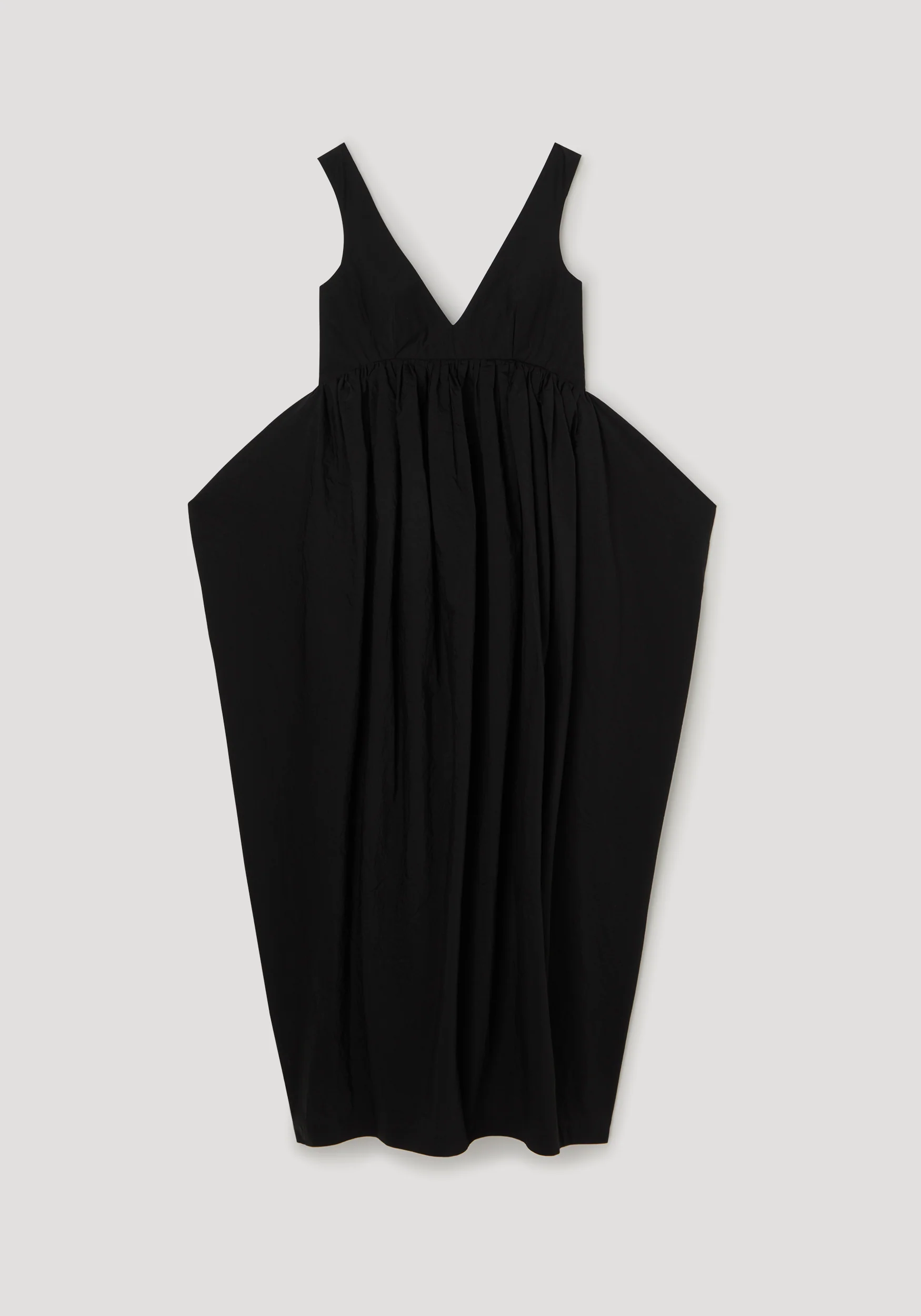 Sculptural textured cotton dress | black - Image 6