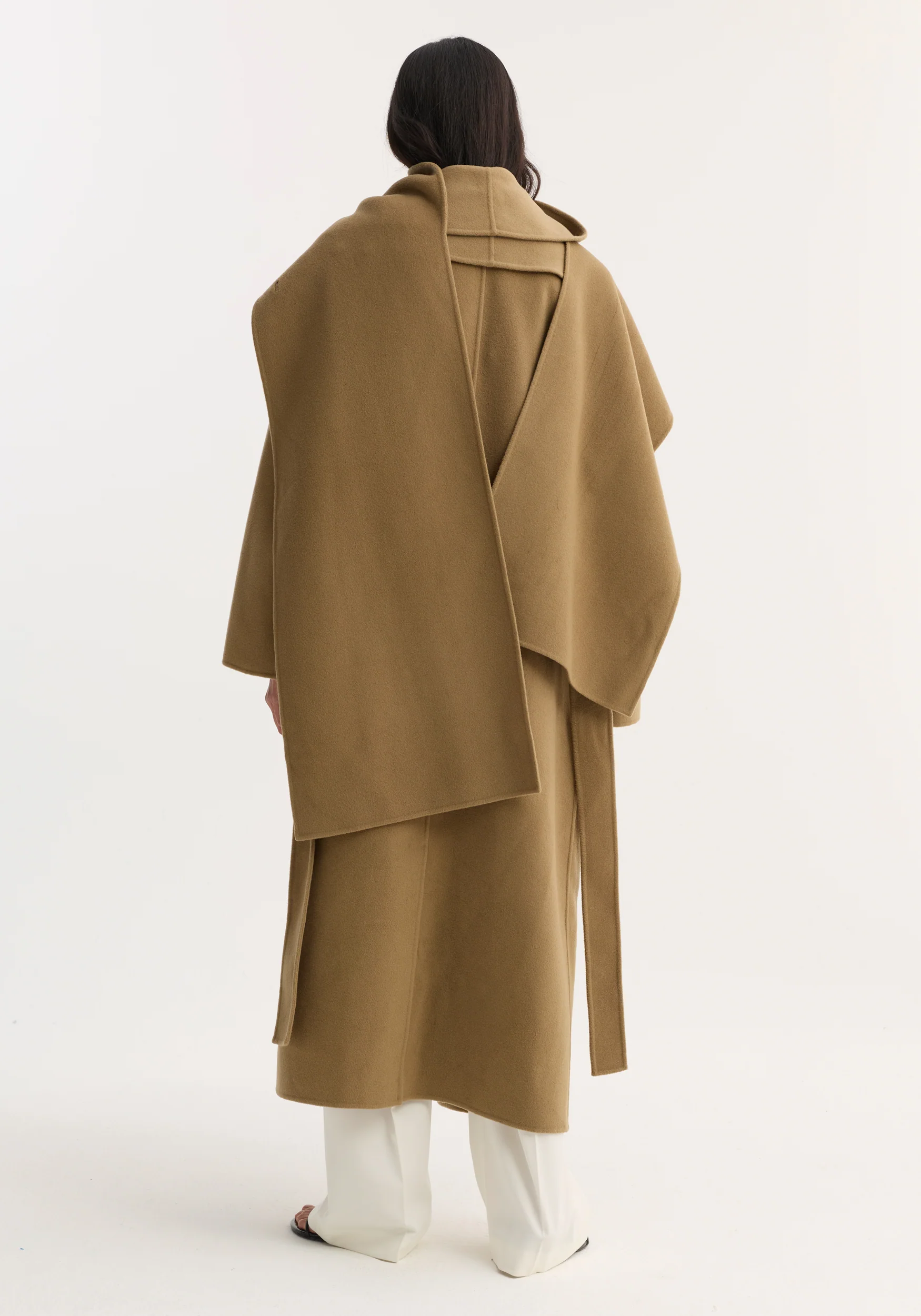Signature double-faced scarf coat | camel - Image 6
