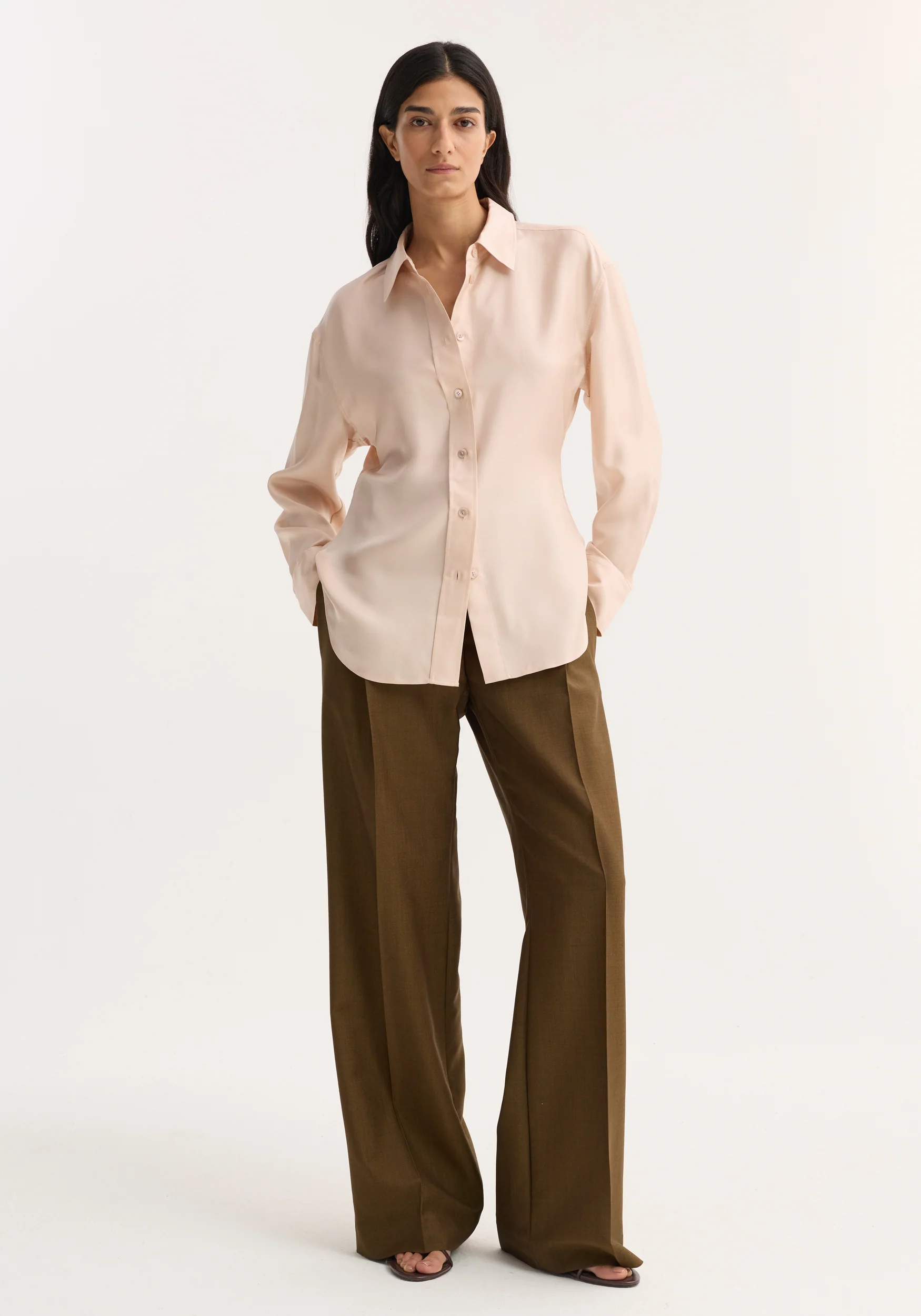Silk shaped shirt | rose - Image 3