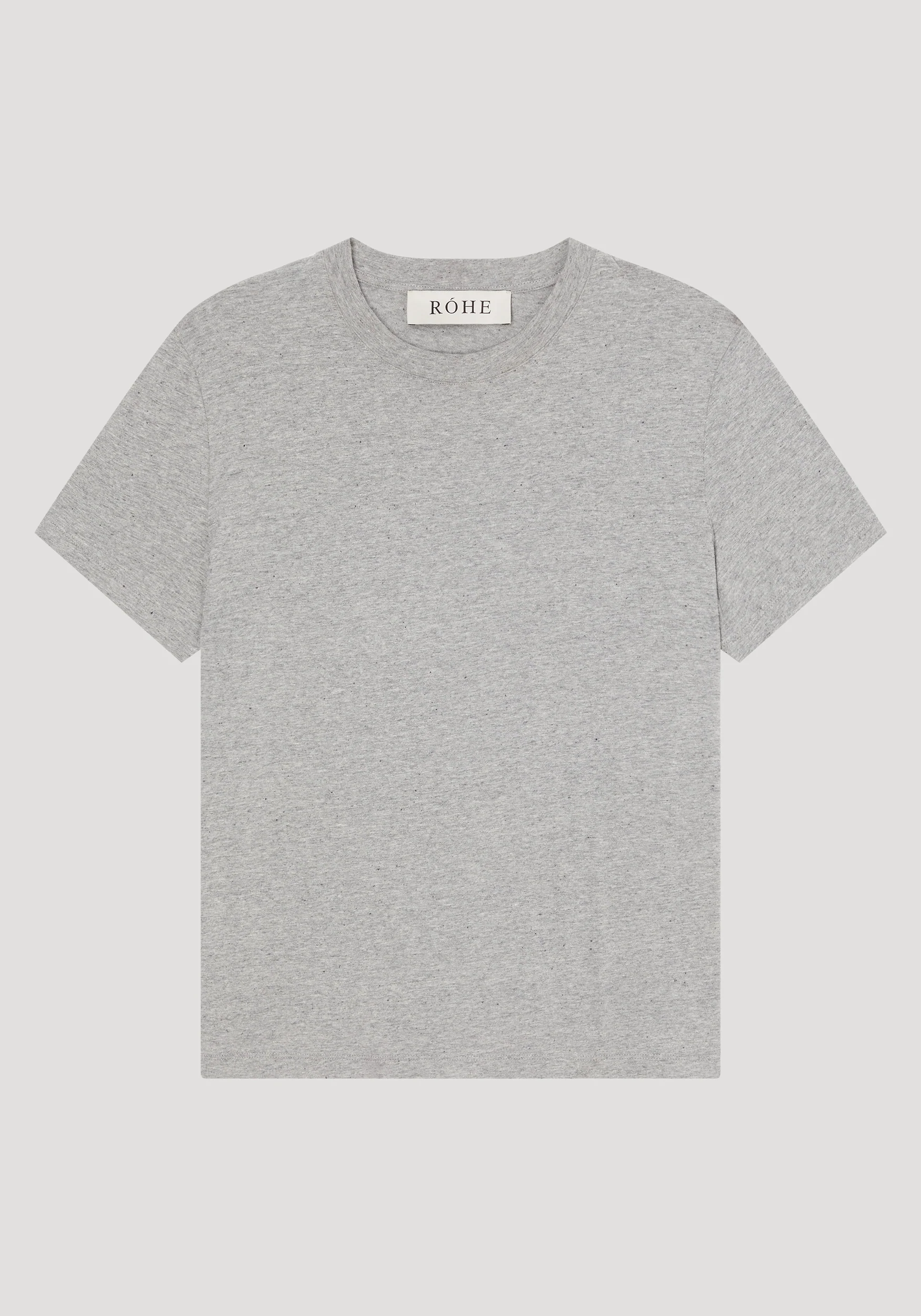 Slub melange cotton t-shirt | light grey melange - Image 6