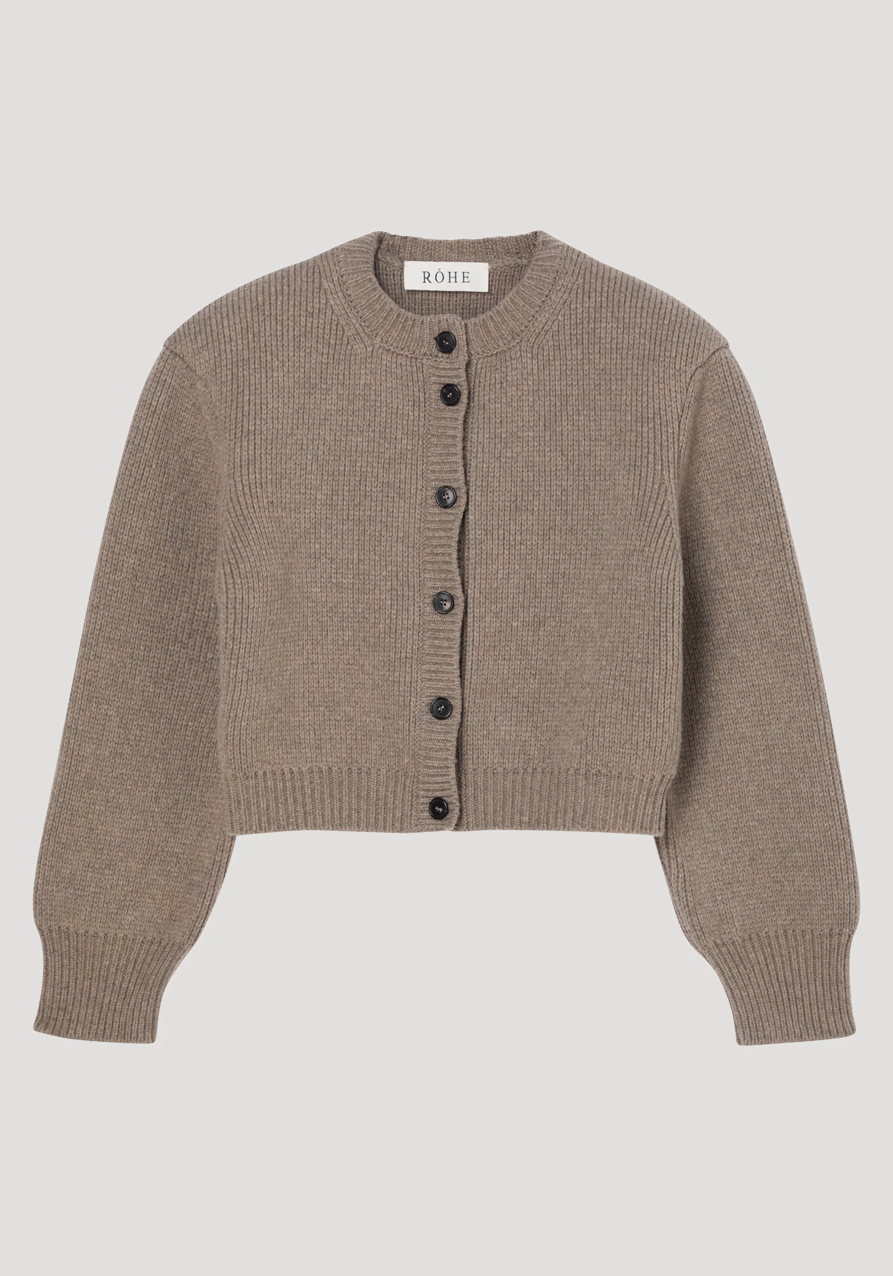 Statement shoulder cardigan | clay melange - Image 6