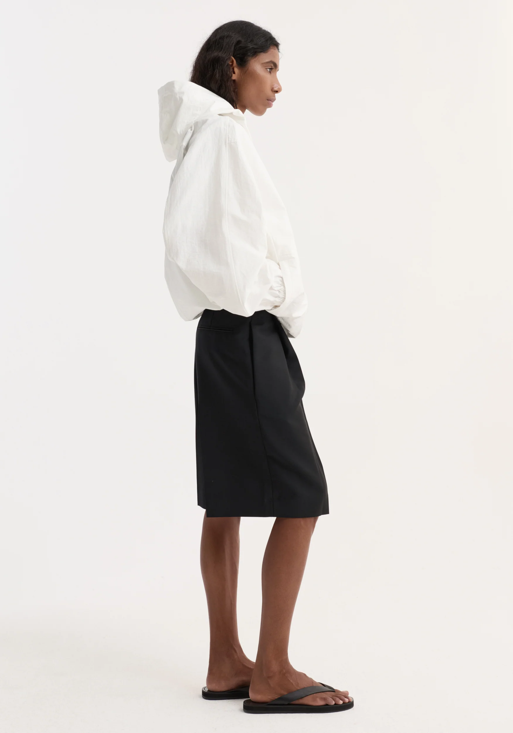 Textured cotton-blend anorak | optic white - Image 3
