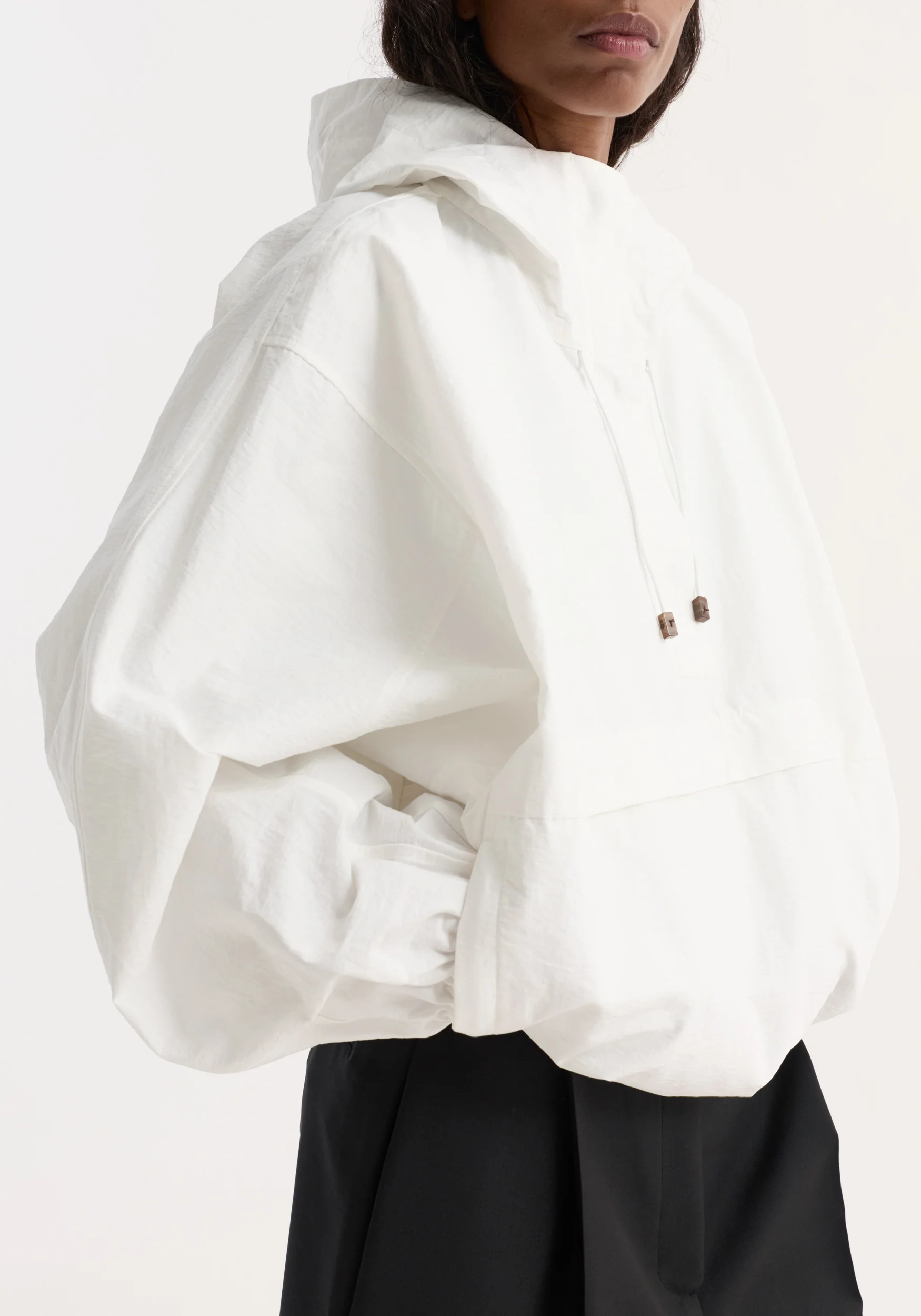 Textured cotton-blend anorak | optic white - Image 4