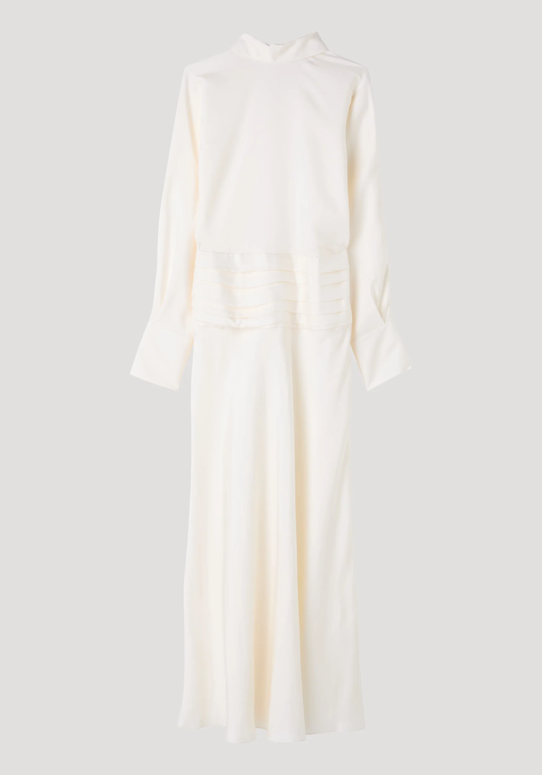 Tuxedo silk dress | cream - Image 6