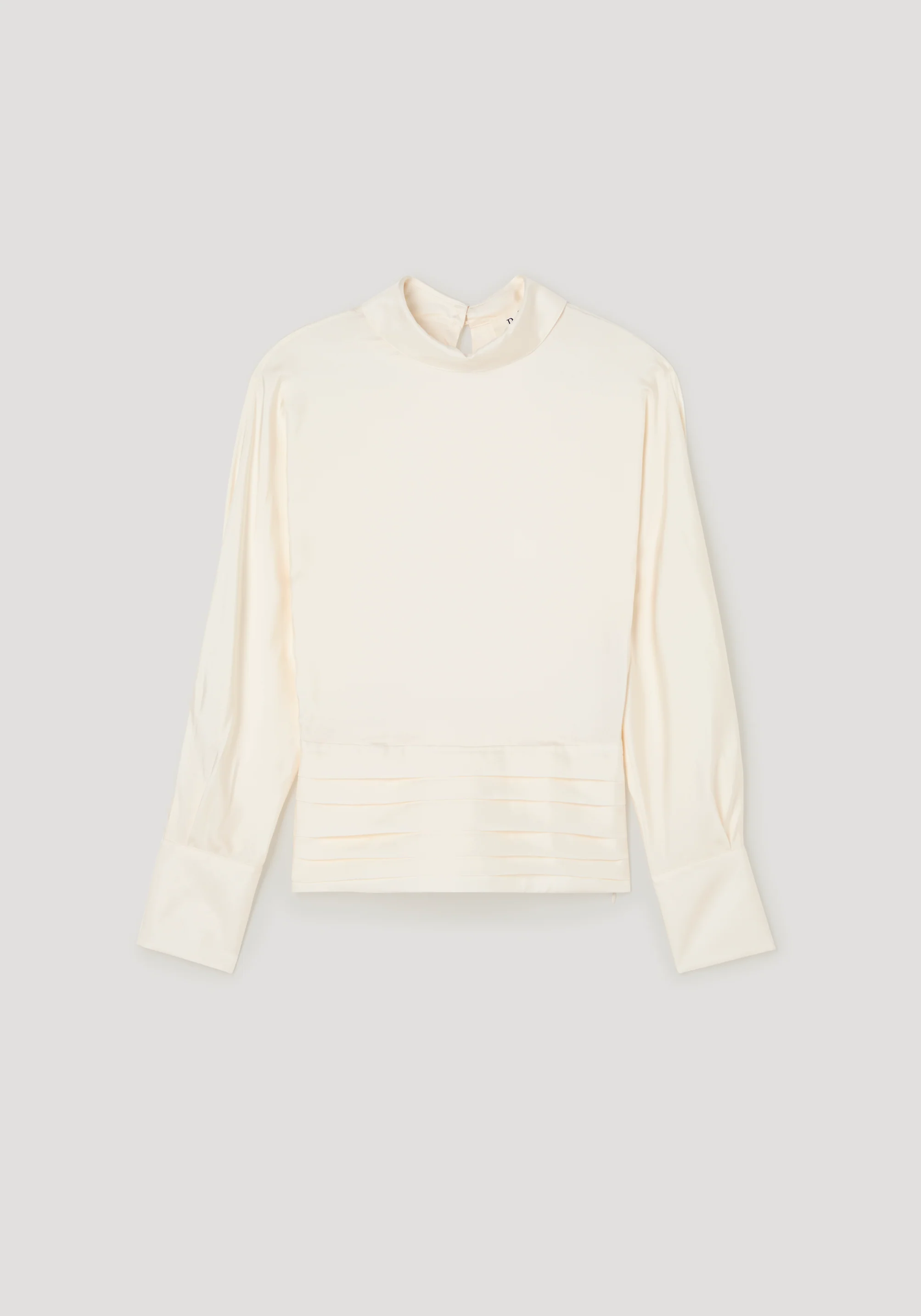 Tuxedo silk top | cream - Image 6