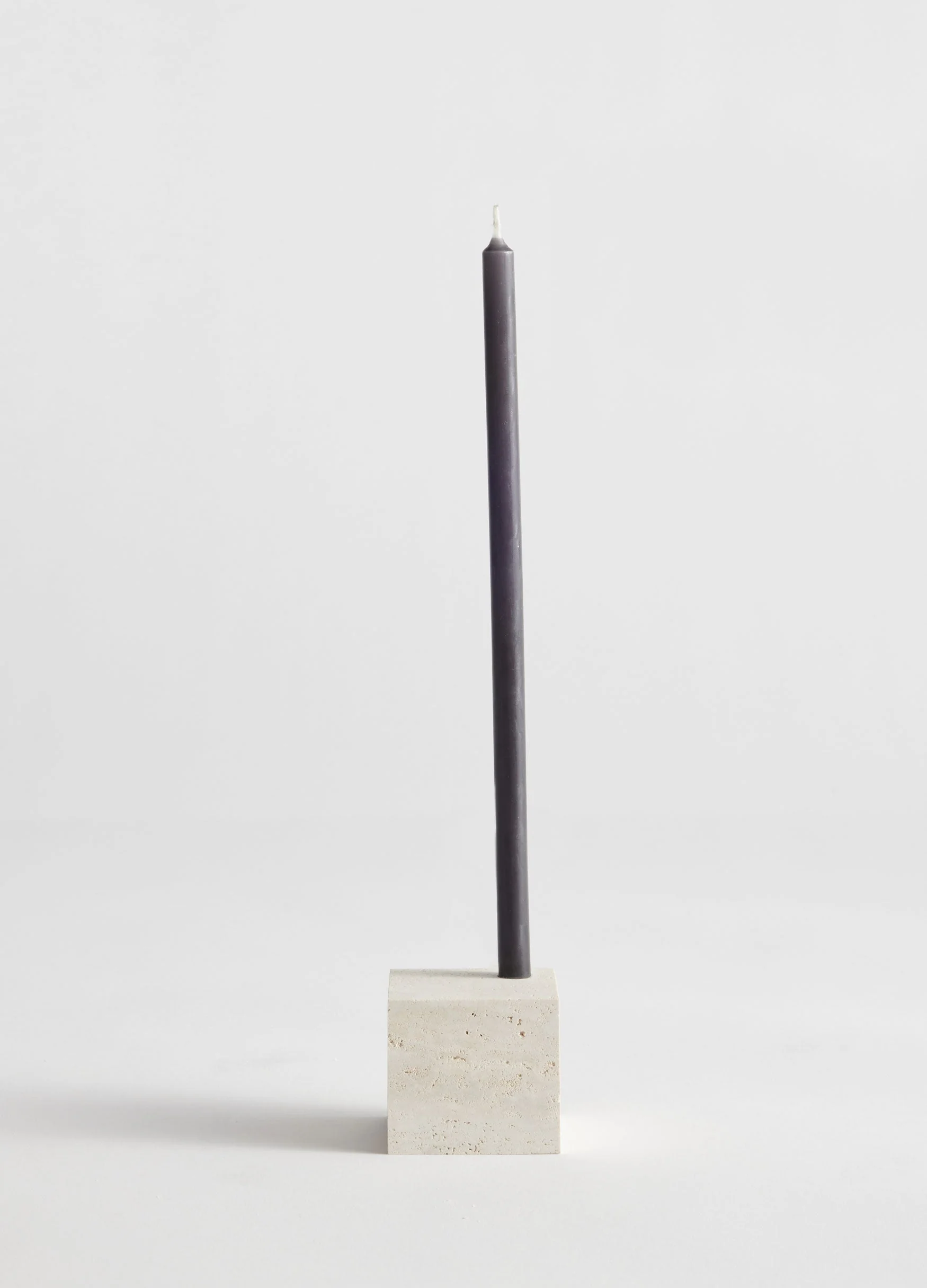 Two-way cube candleholder | travertine - Image 3