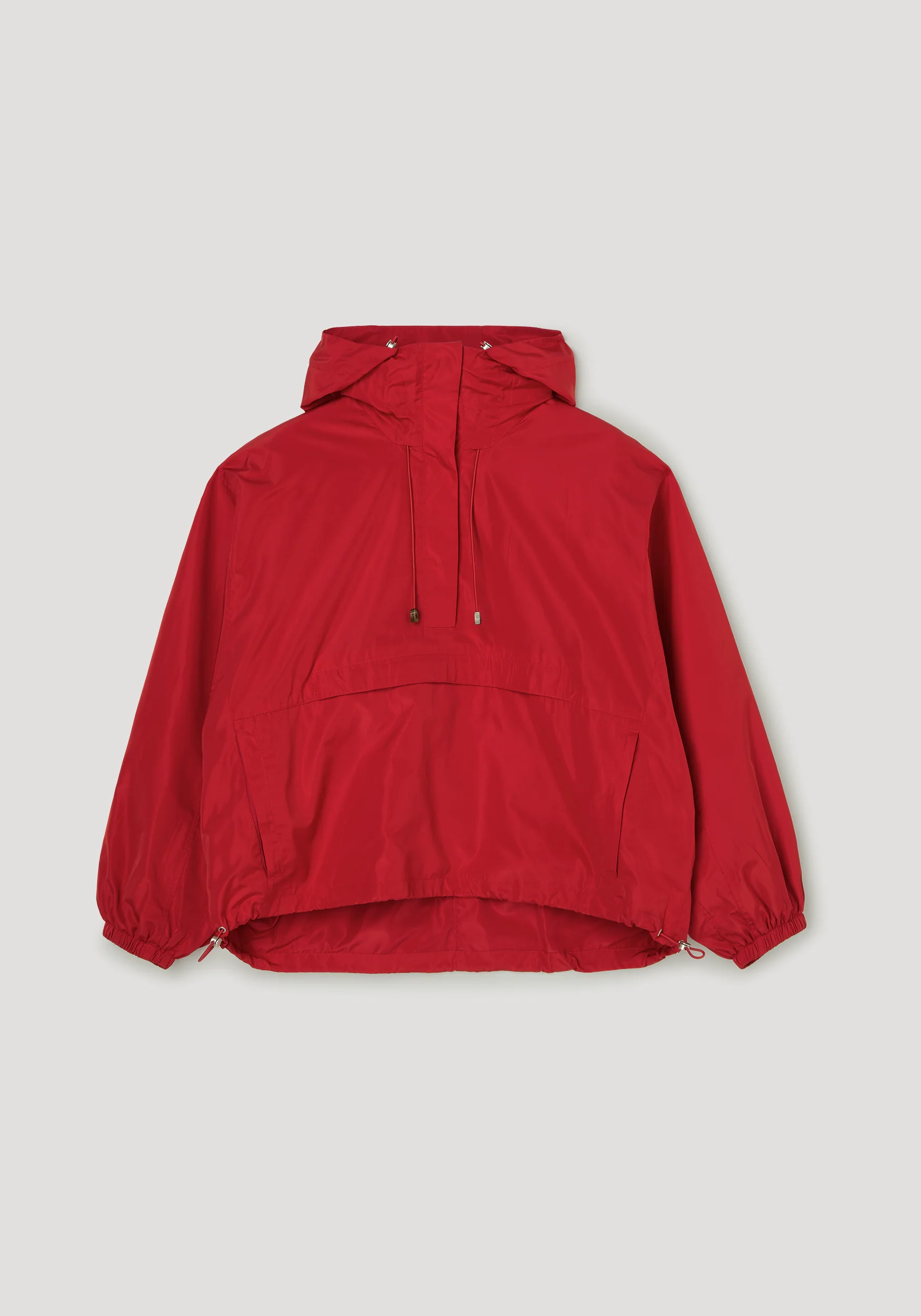 Volume silk-blend anorak | red - Image 6